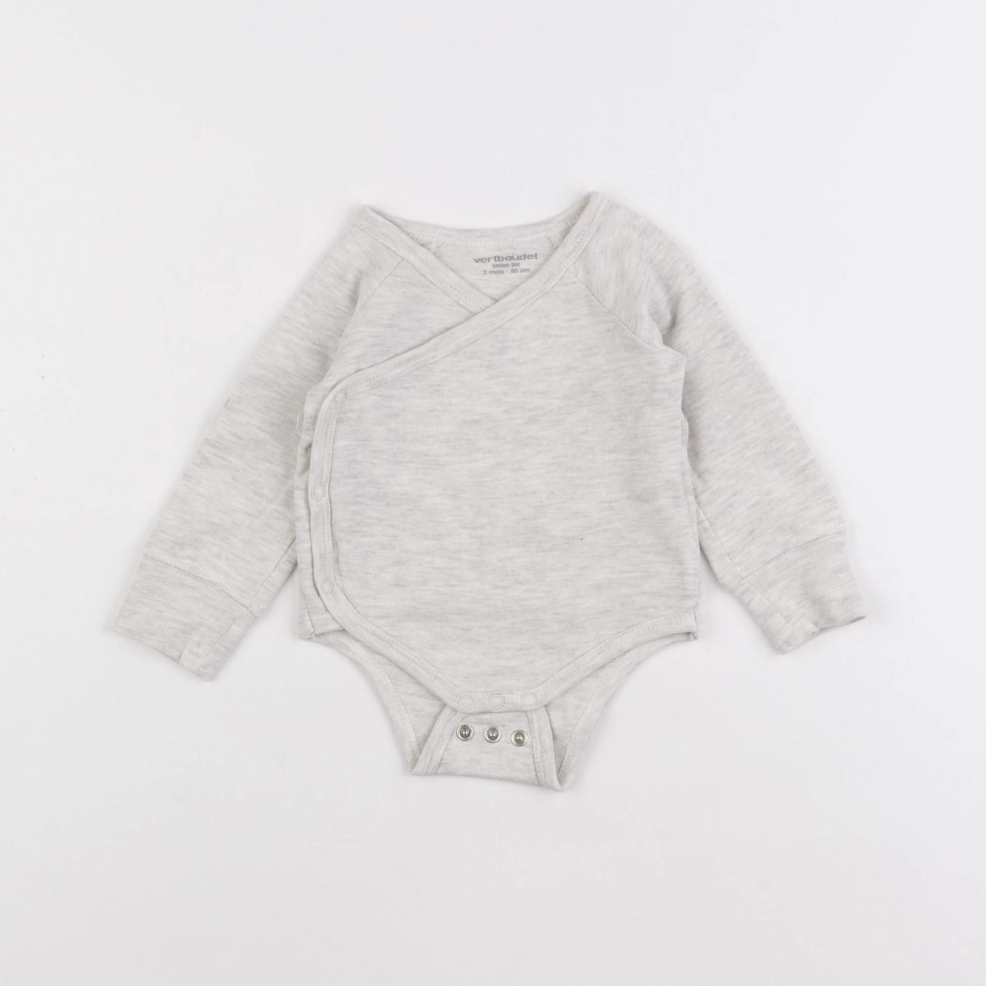 Vertbaudet - body gris - 3 mois