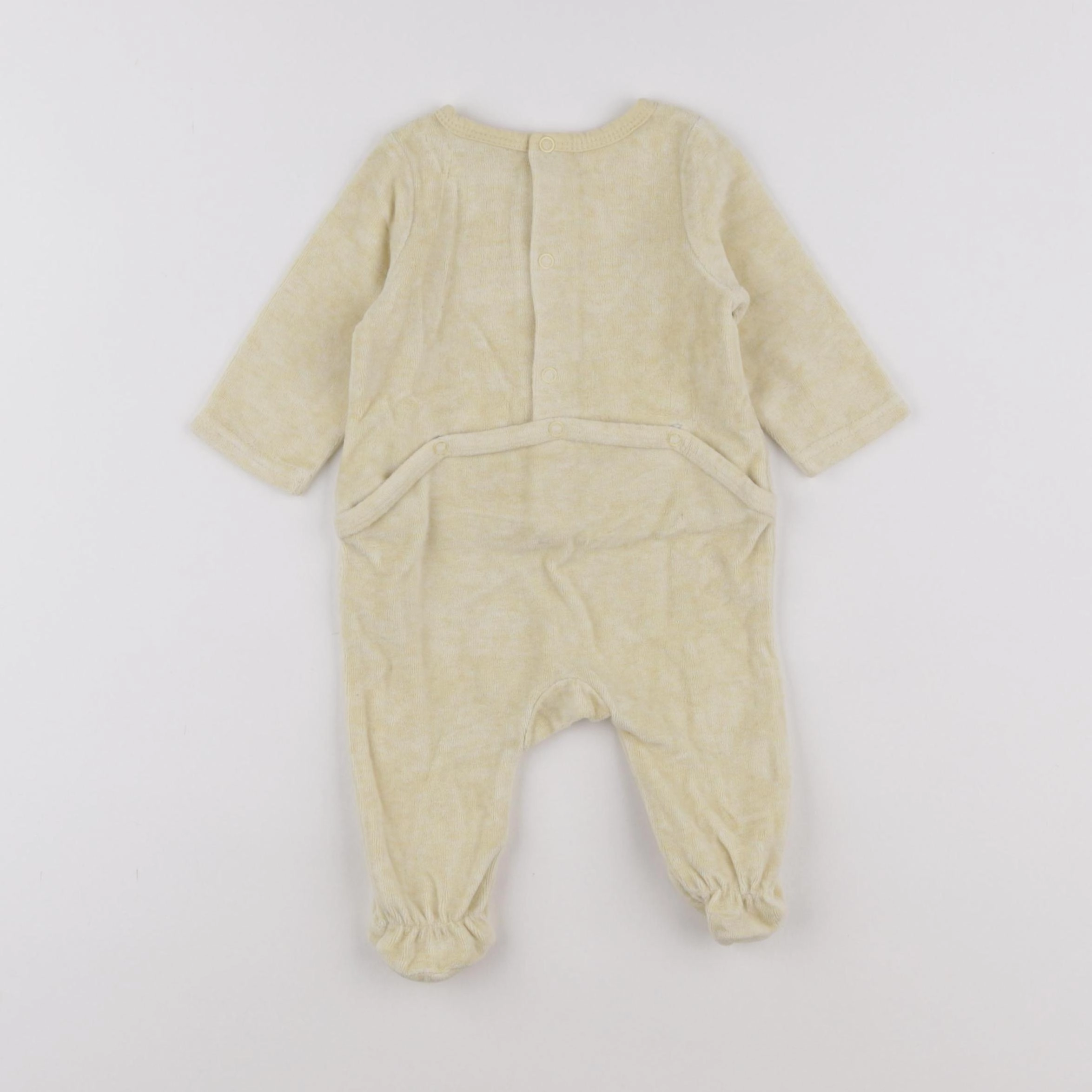 Tape à l'oeil - pyjama velours jaune - 3 mois