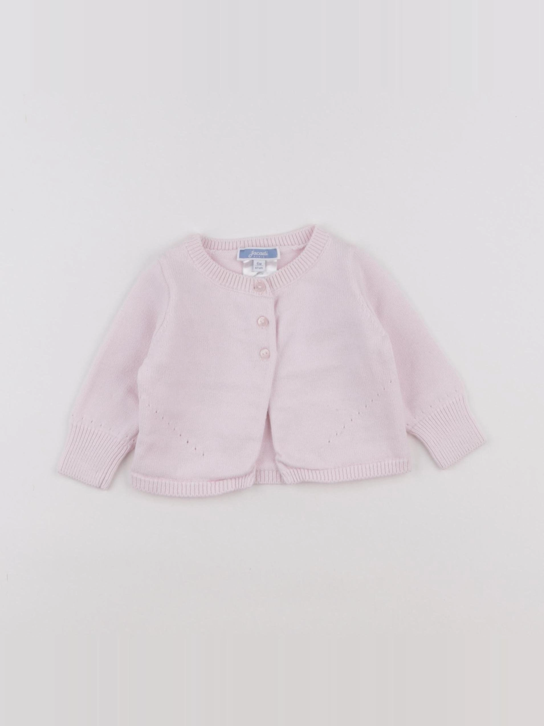 Jacadi - gilet rose - 6 mois