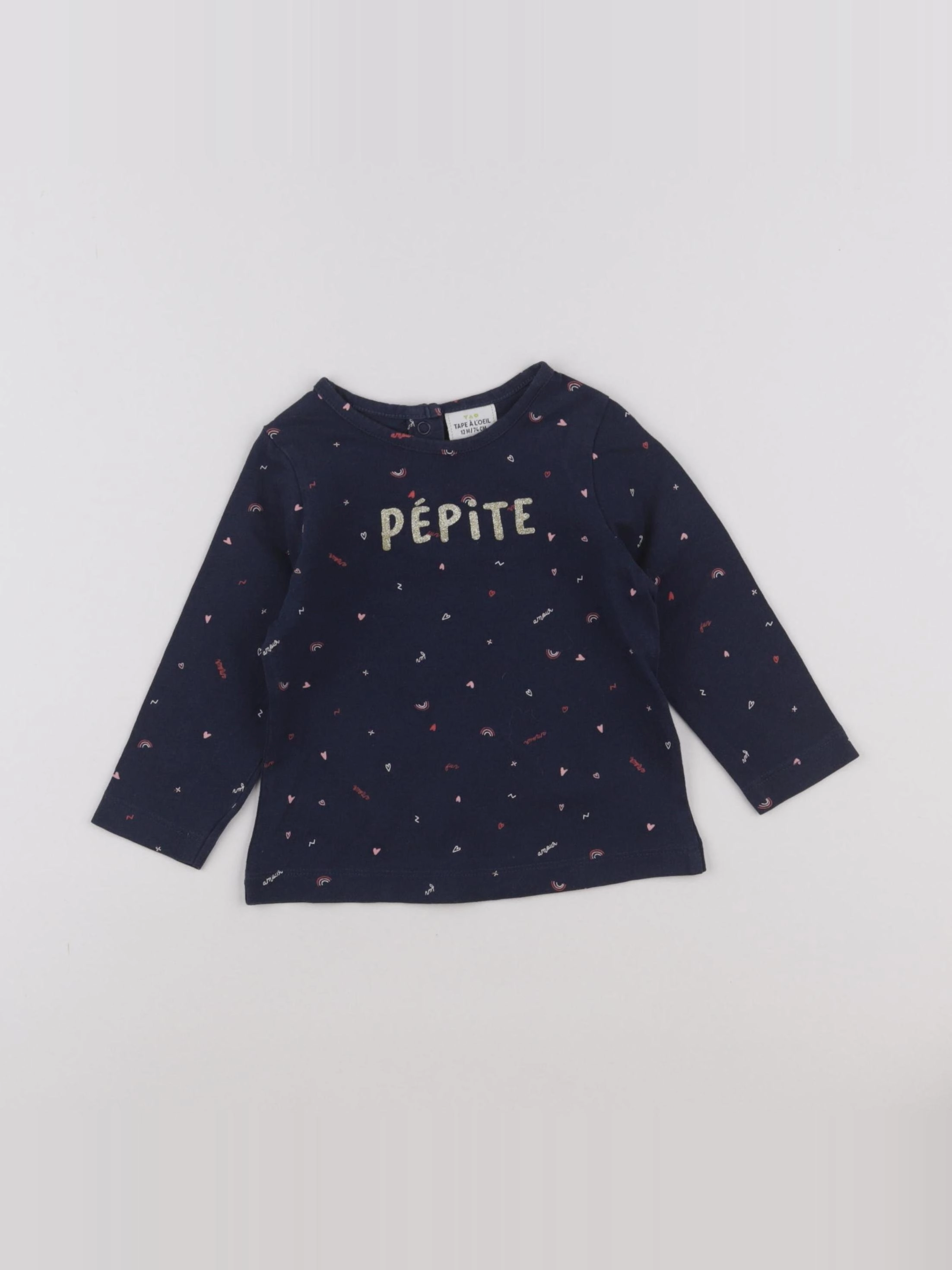 Tape à l'oeil - tee-shirt bleu - 12 mois