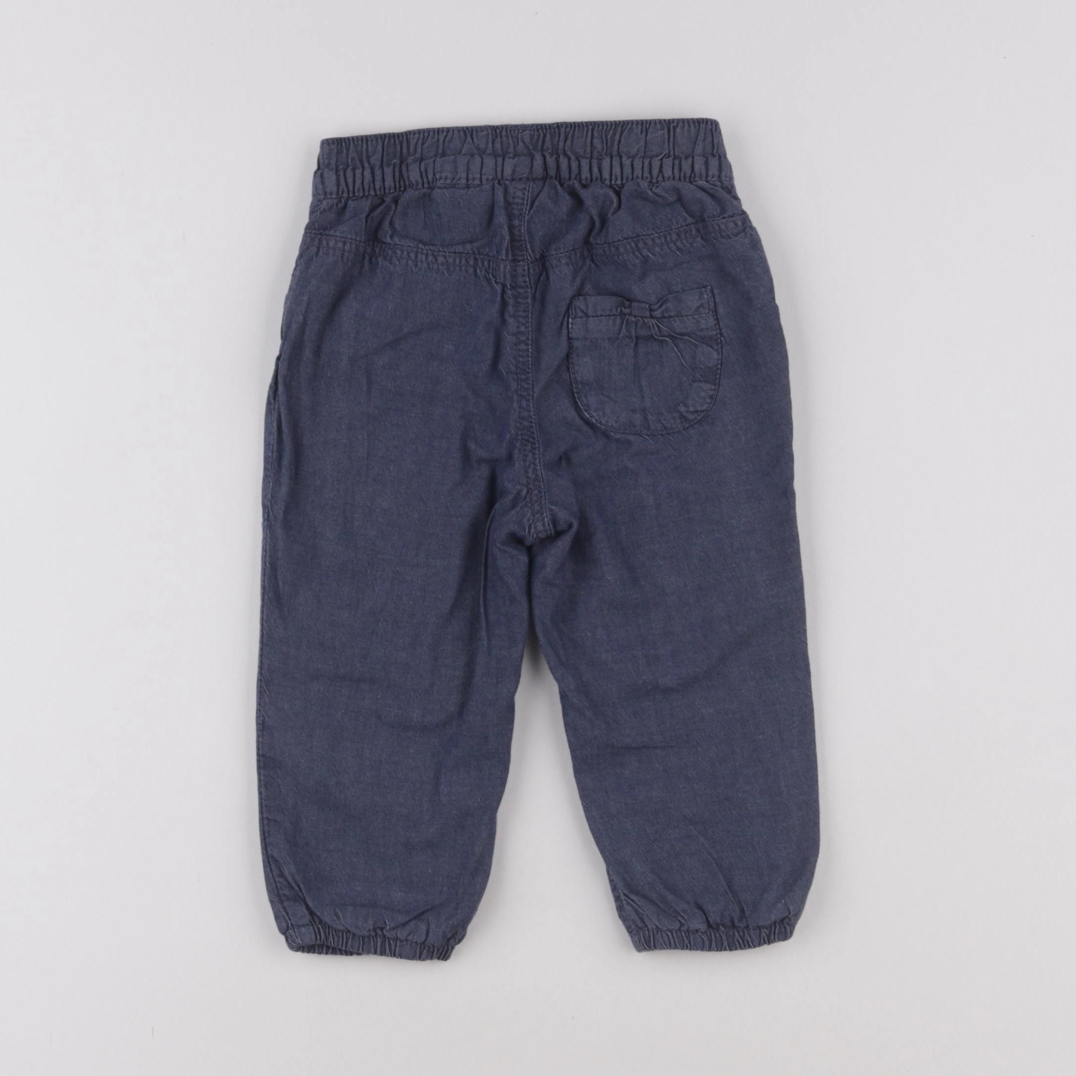 H&M - pantalon bleu - 9/12 mois