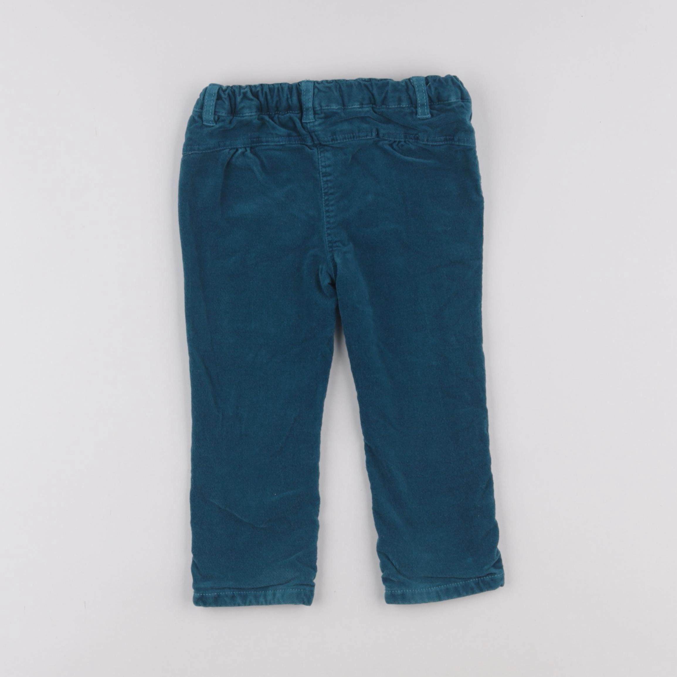 Vertbaudet - pantalon bleu - 18 mois