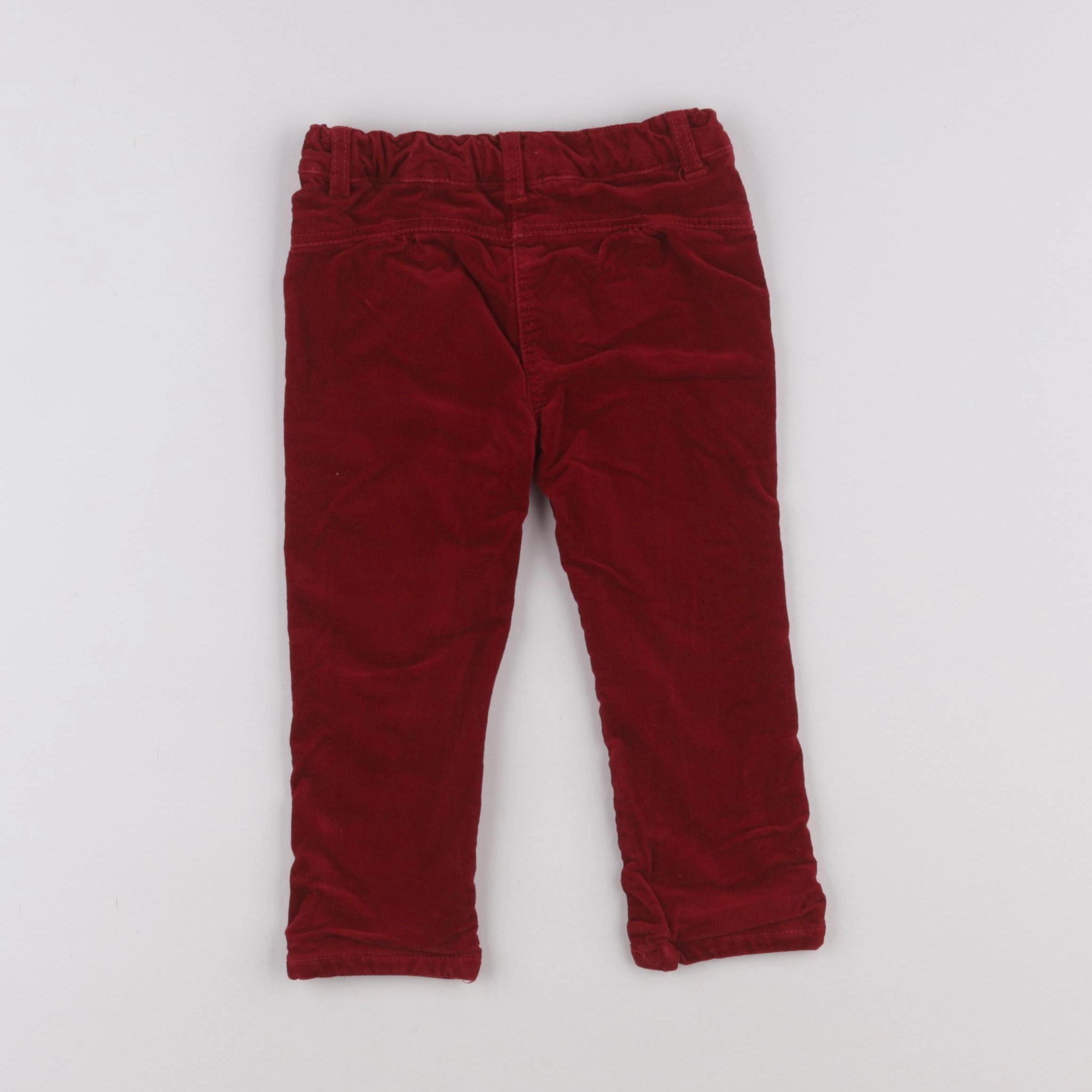 Vertbaudet - pantalon rouge - 18 mois
