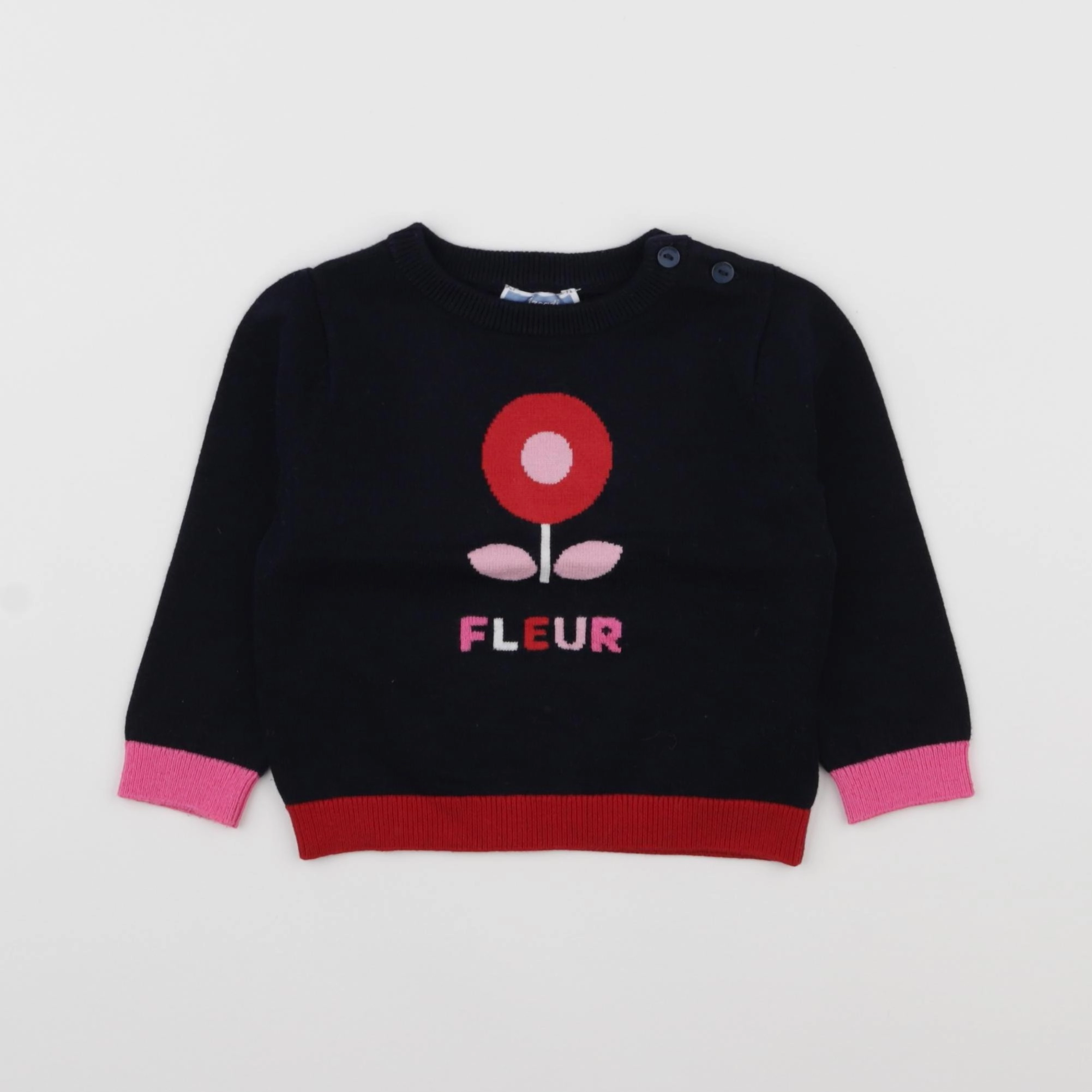 Jacadi - pull bleu - 12 mois