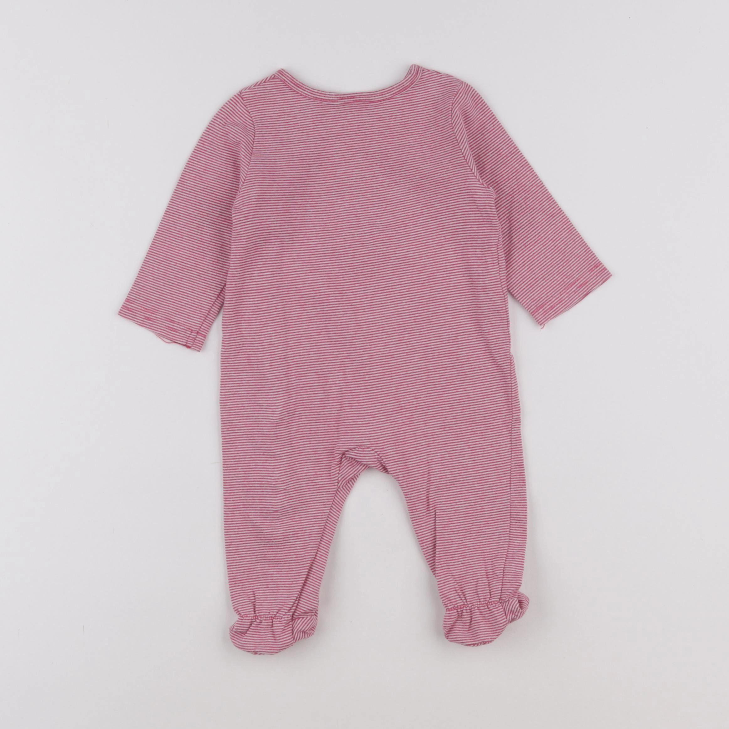 Tape à l'oeil - pyjama coton rose - 3 mois