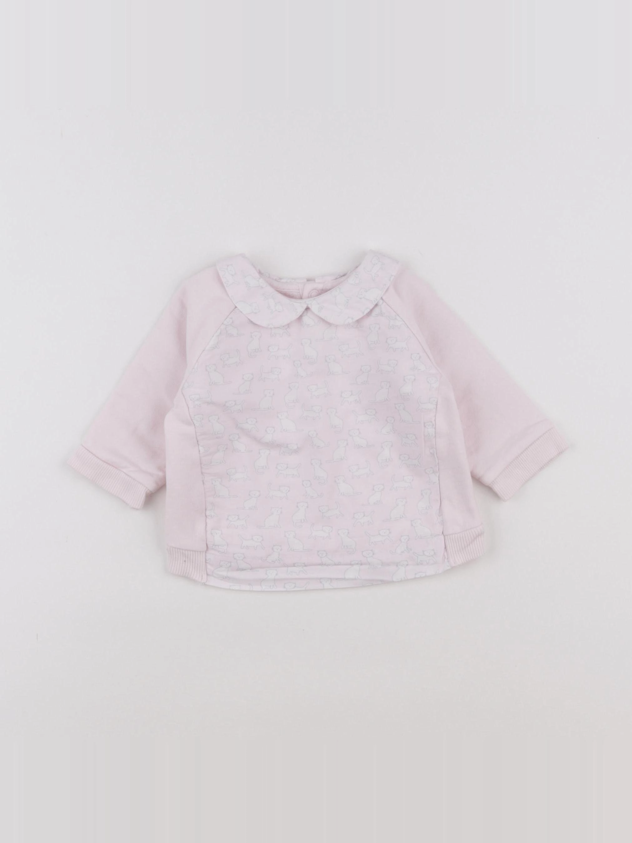 Jacadi - sweat rose - 6 mois