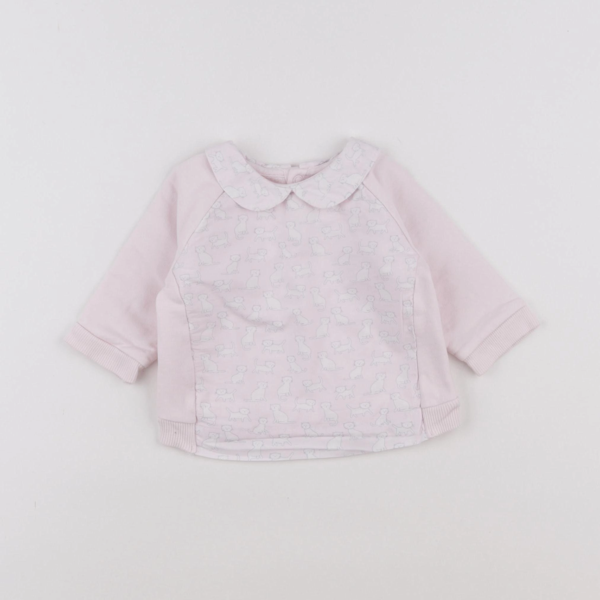 Jacadi - sweat rose - 6 mois