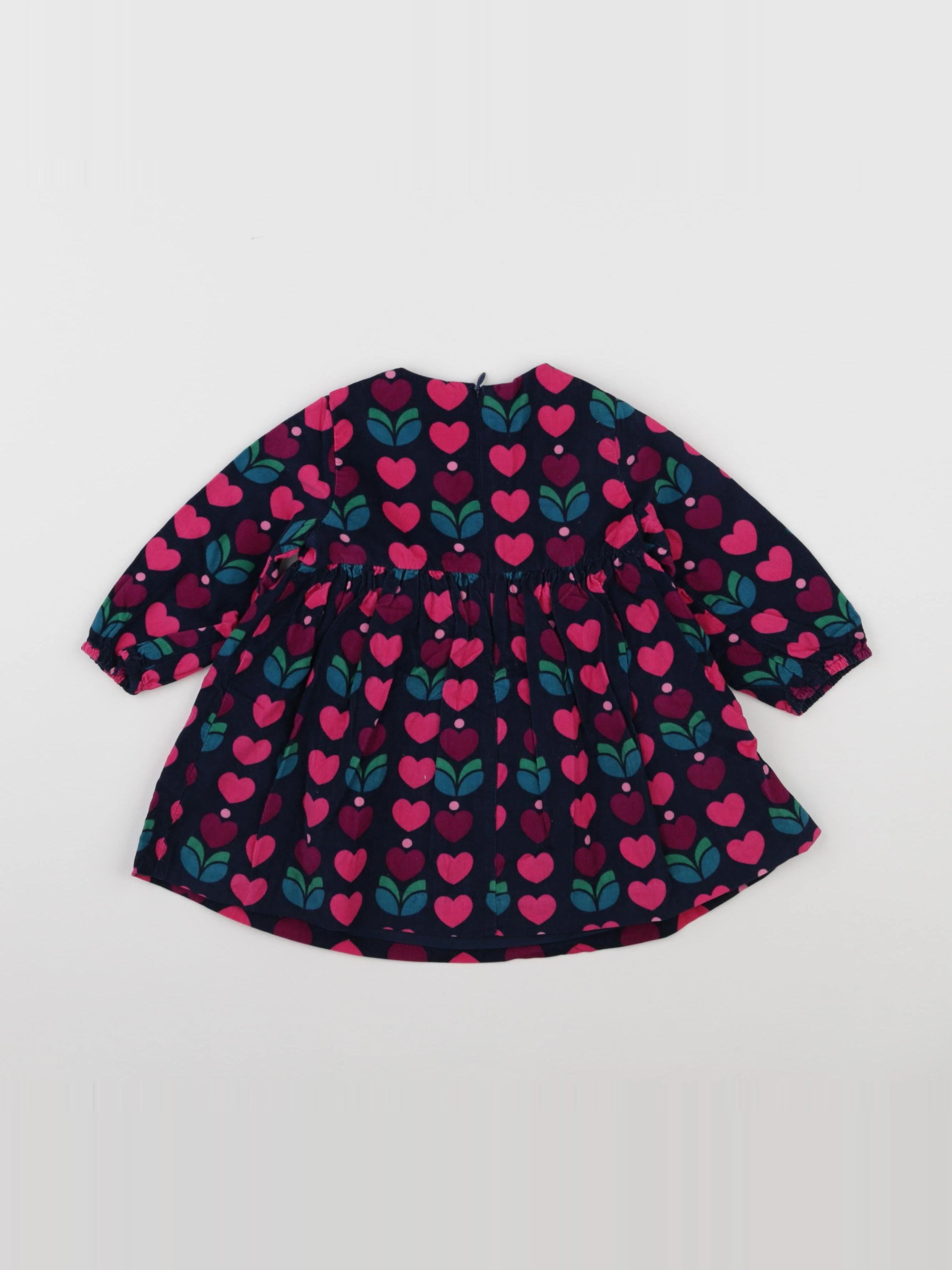 Jacadi - robe bleu, rose - 12 mois