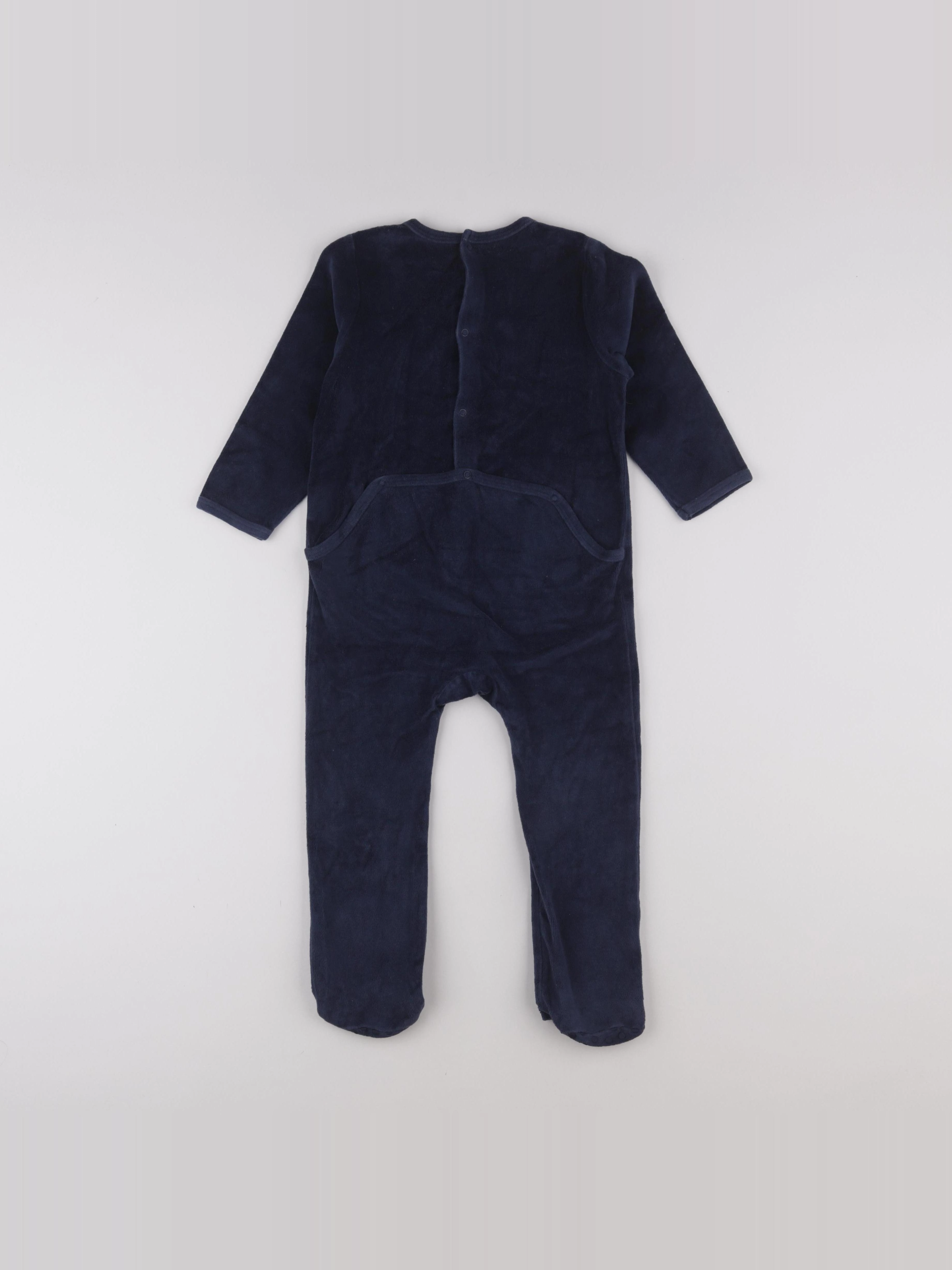 Vertbaudet - pyjama velours bleu - 3 ans