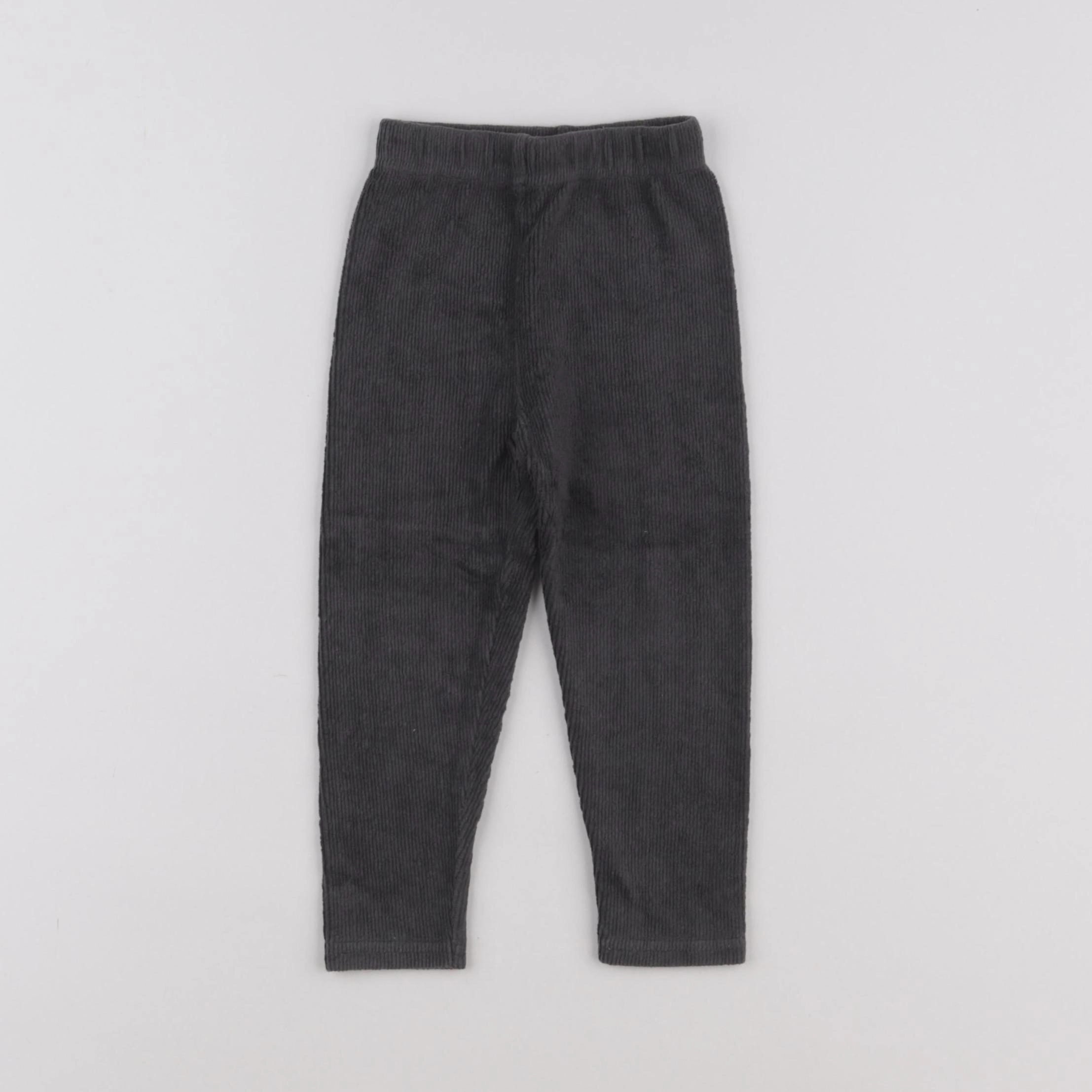 Vertbaudet - legging gris - 2 ans