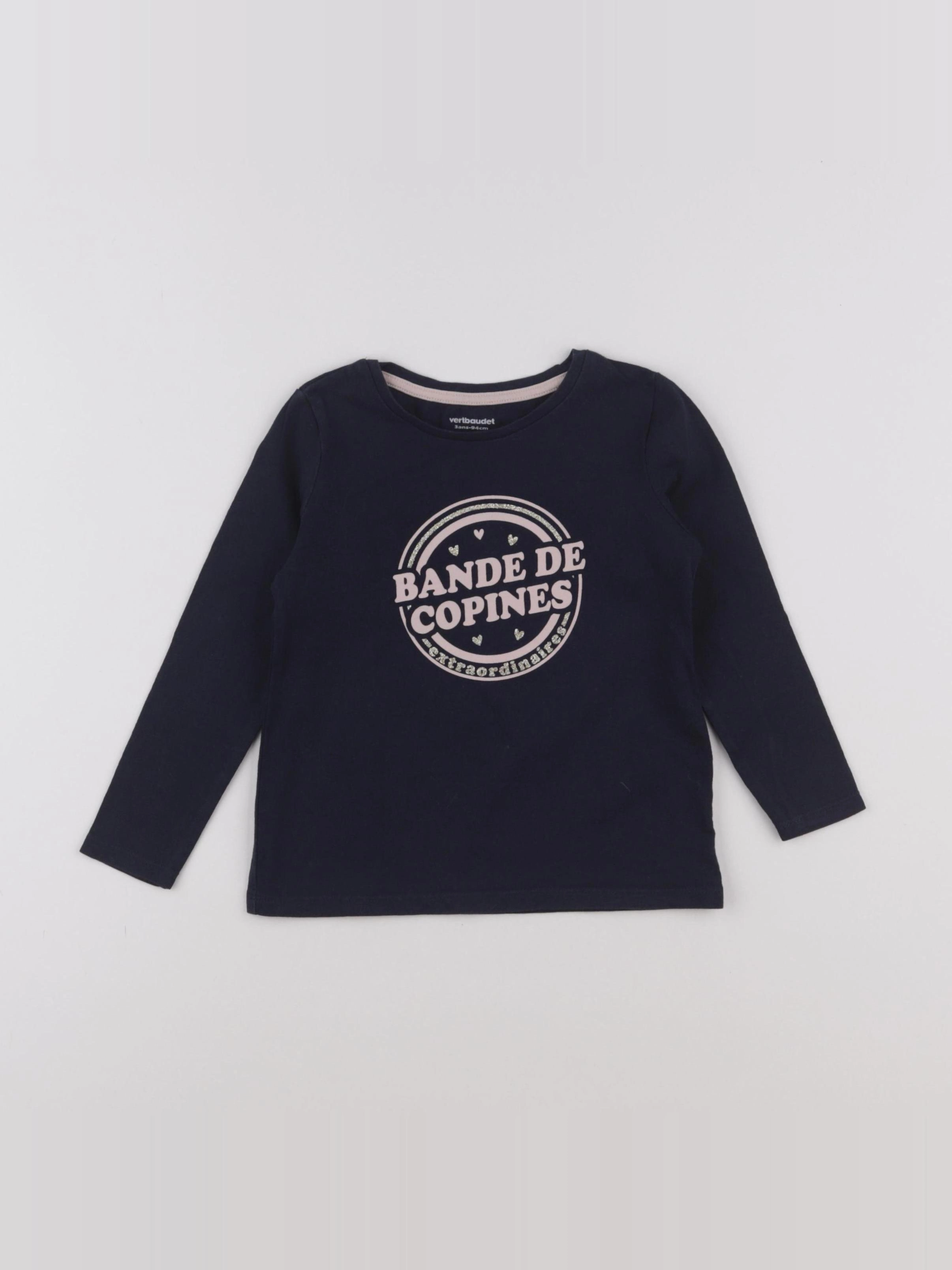 Vertbaudet - tee-shirt bleu, or - 3 ans