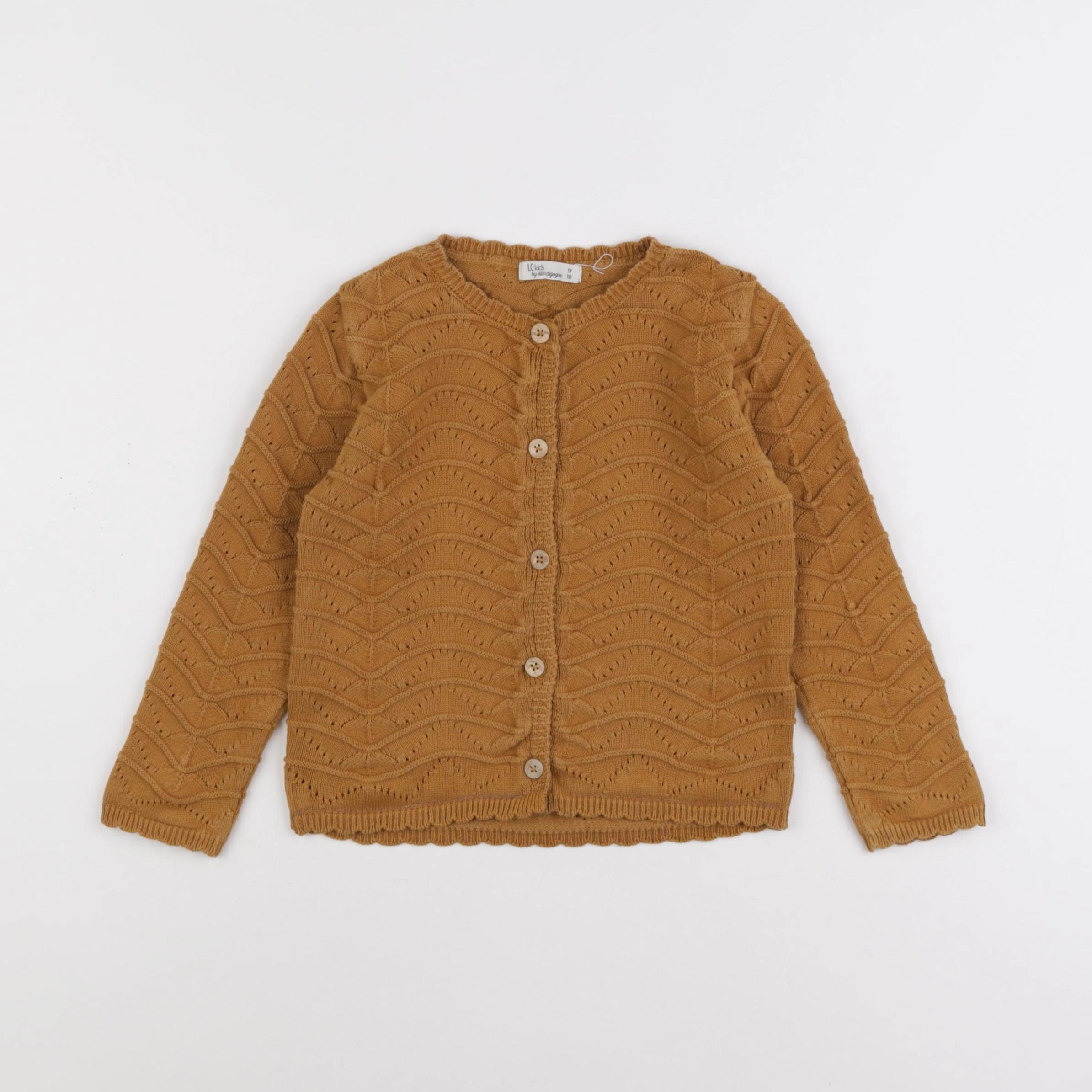 Little Cigogne - gilet marron - 5 ans