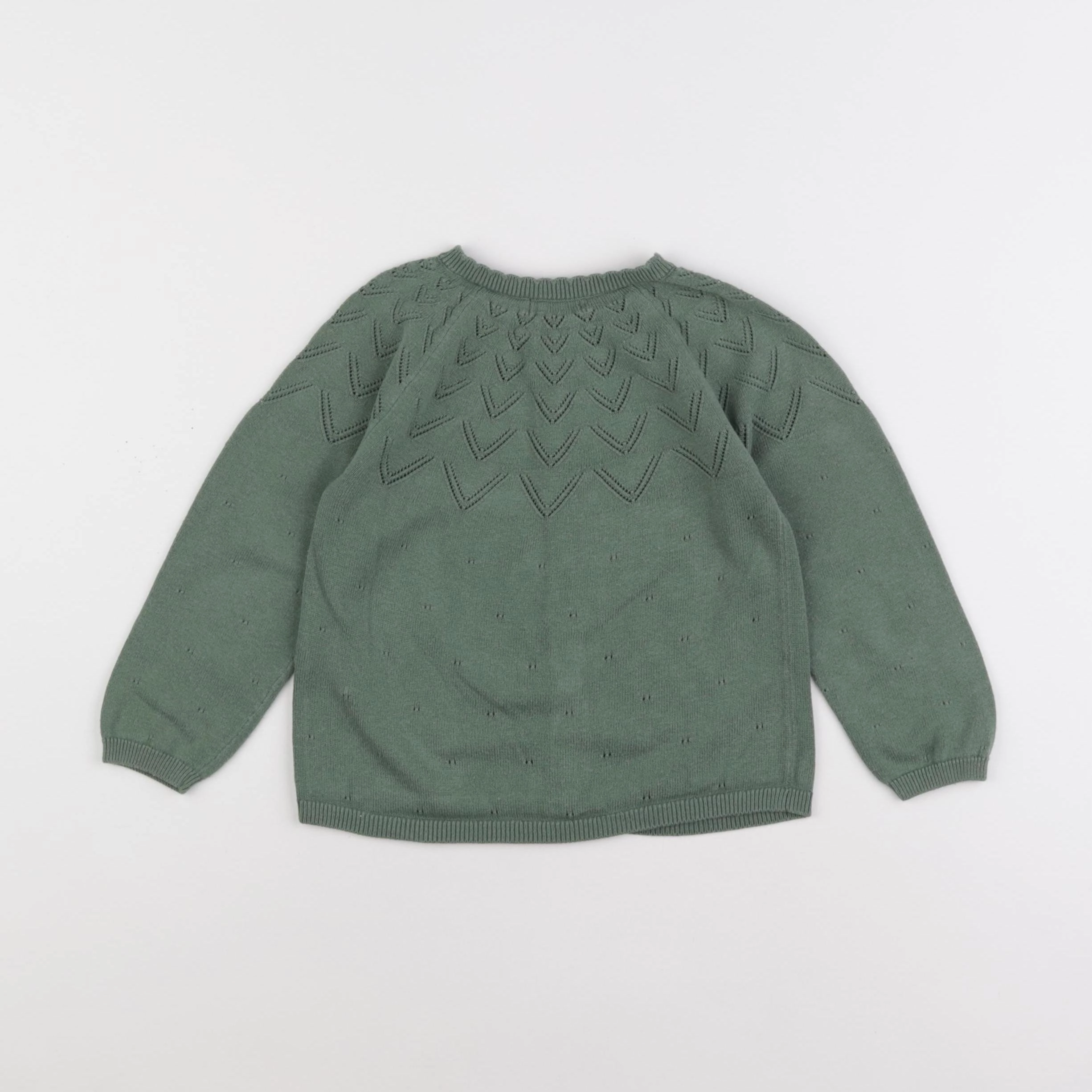 Eden & Victor - gilet vert - 4 ans