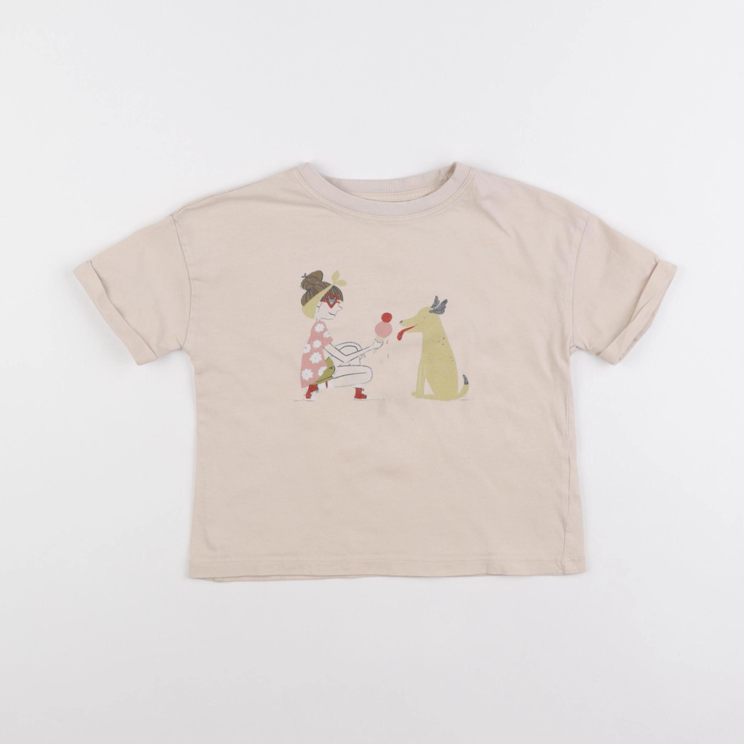 Vertbaudet - tee-shirt rose - 5 ans