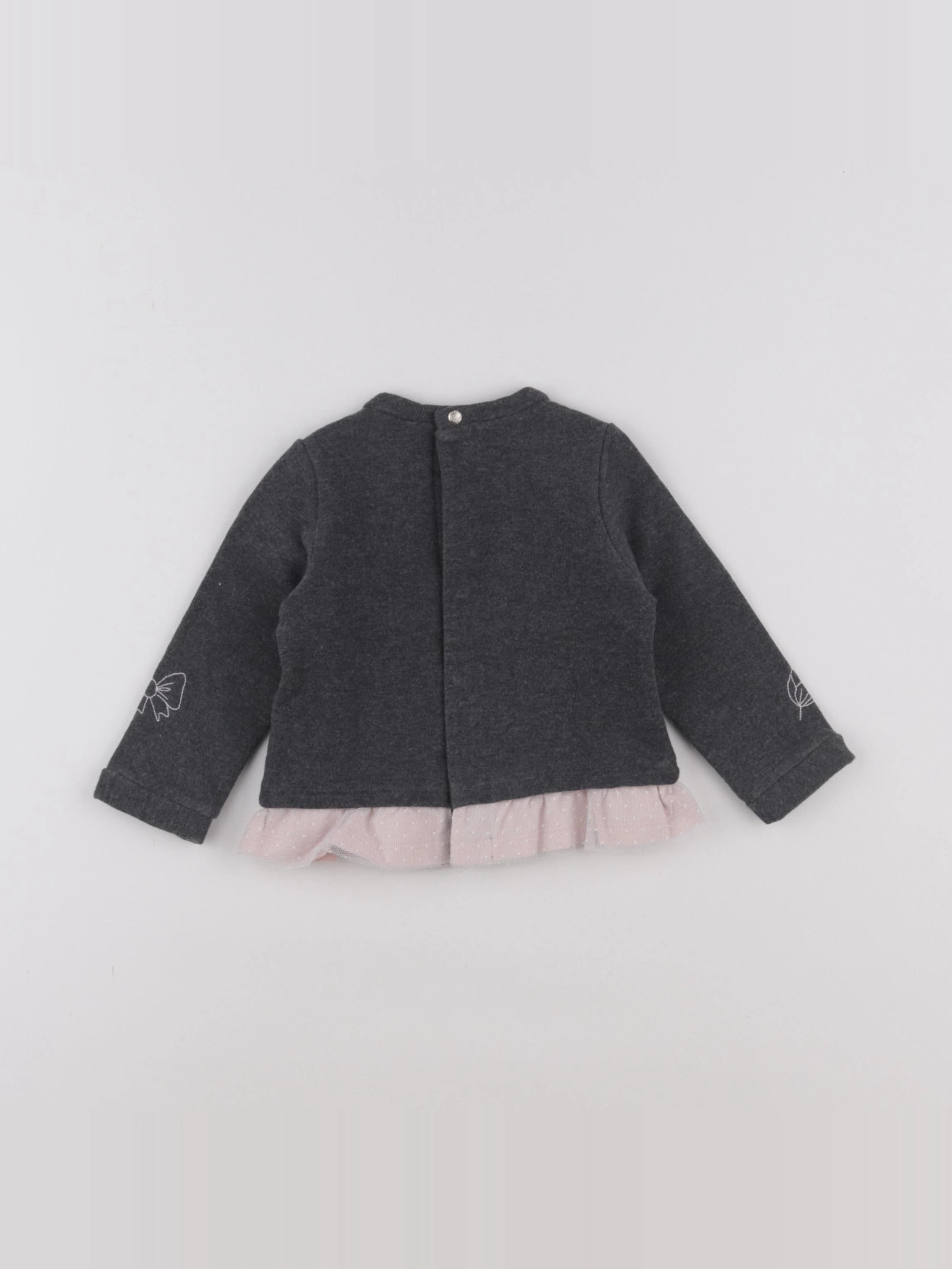 IKKS - sweat gris - 12 mois
