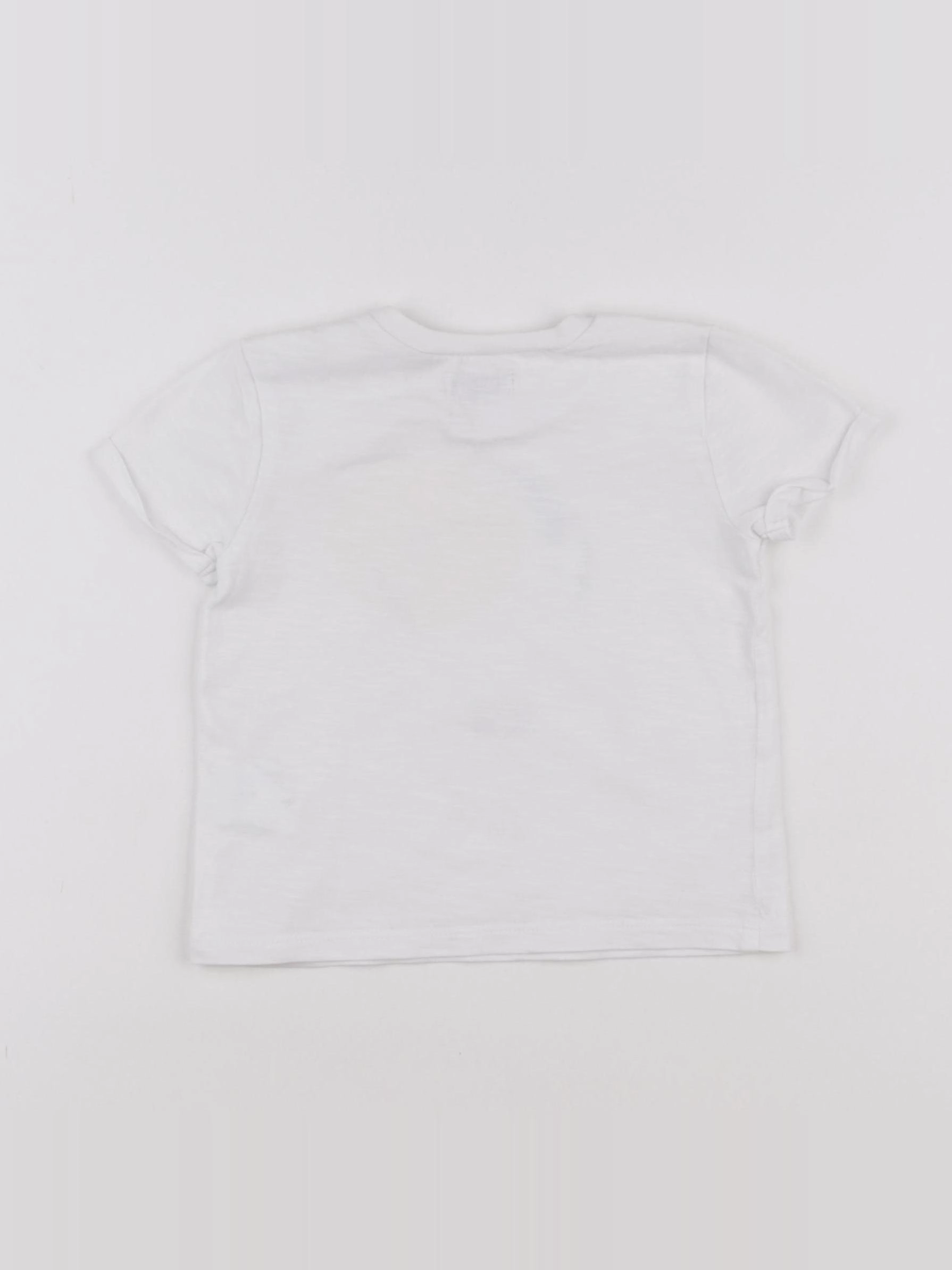 IKKS - tee-shirt blanc, jaune - 12 mois
