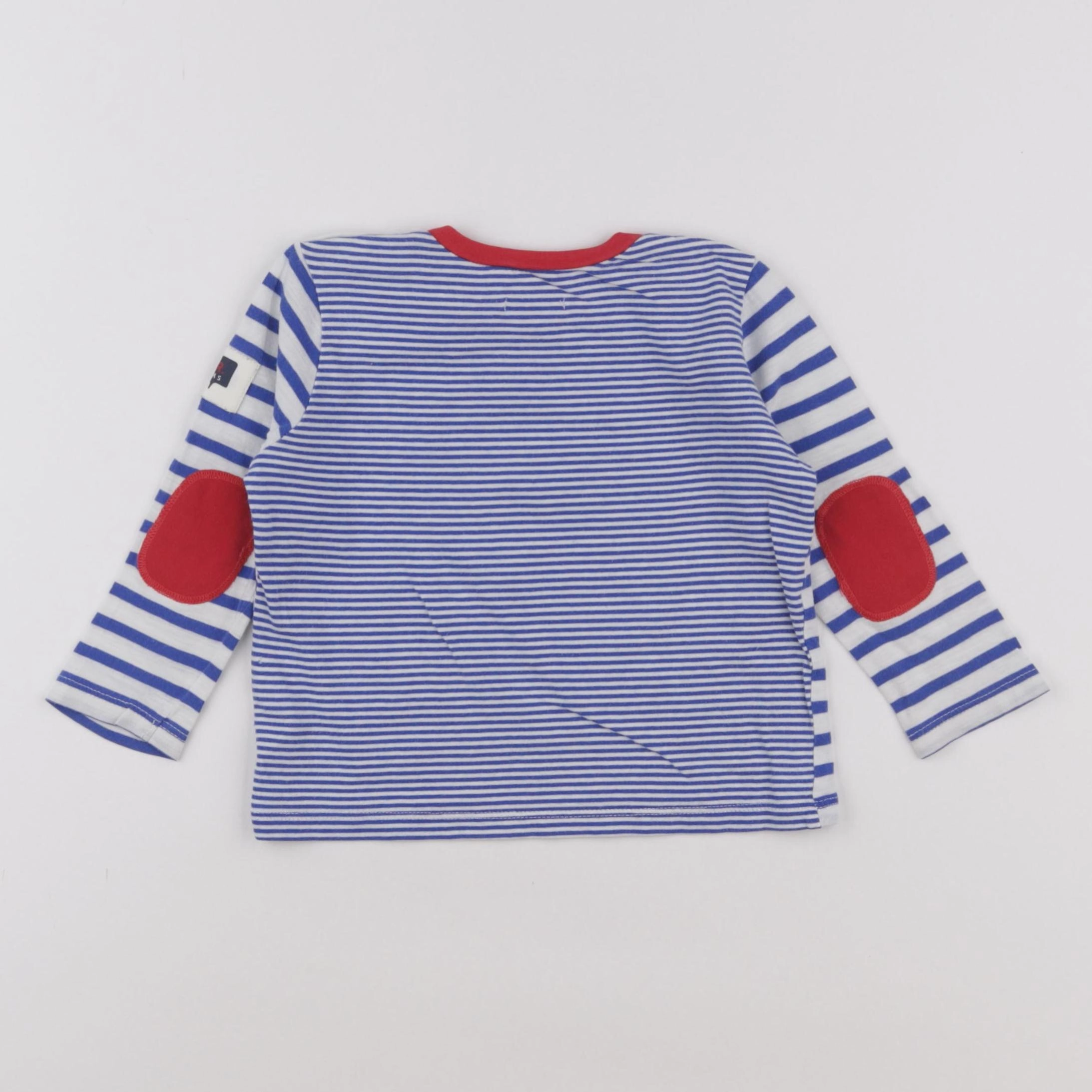 IKKS - tee-shirt blanc, bleu - 18 mois