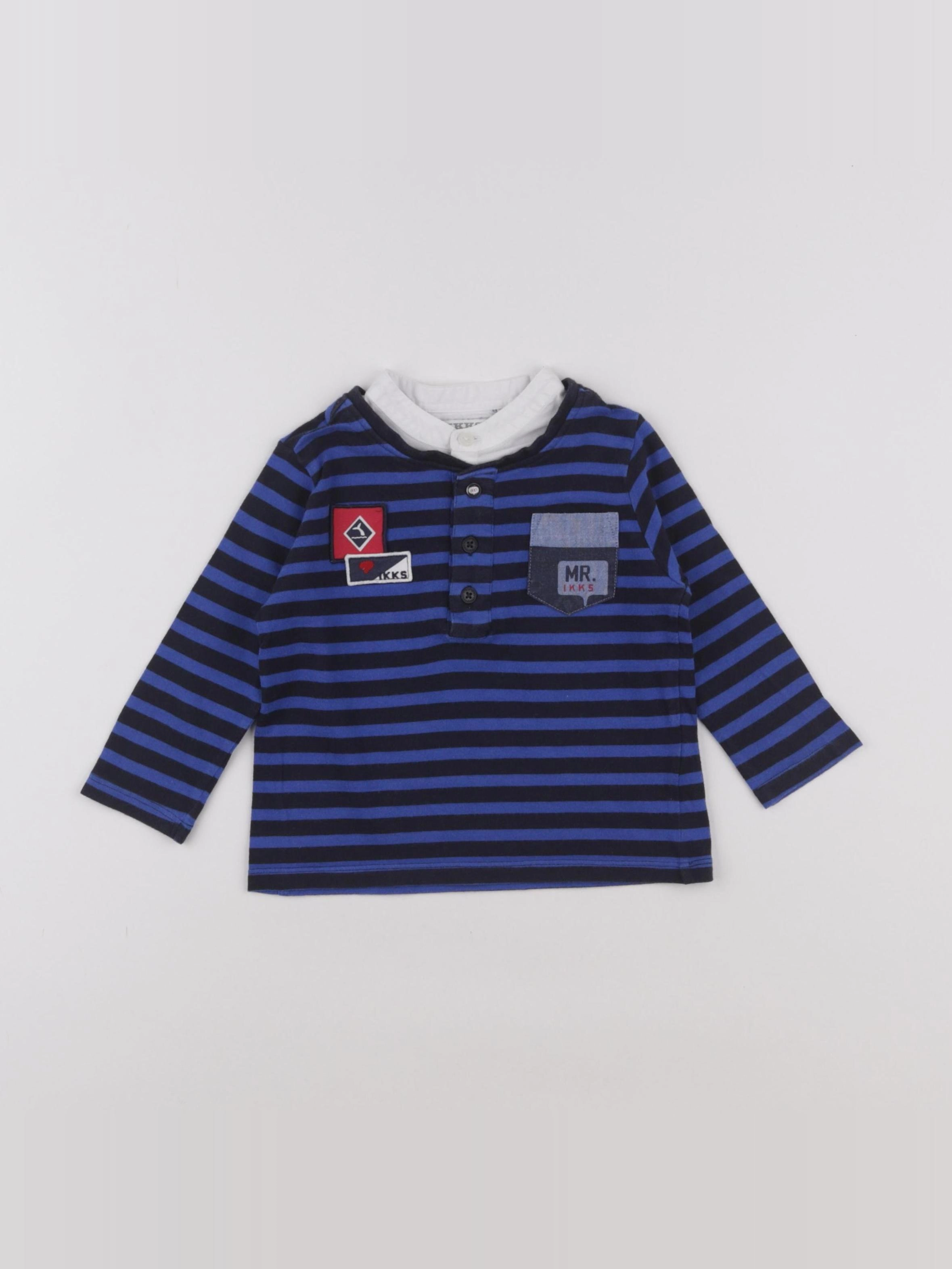 IKKS - tee-shirt bleu - 12 mois