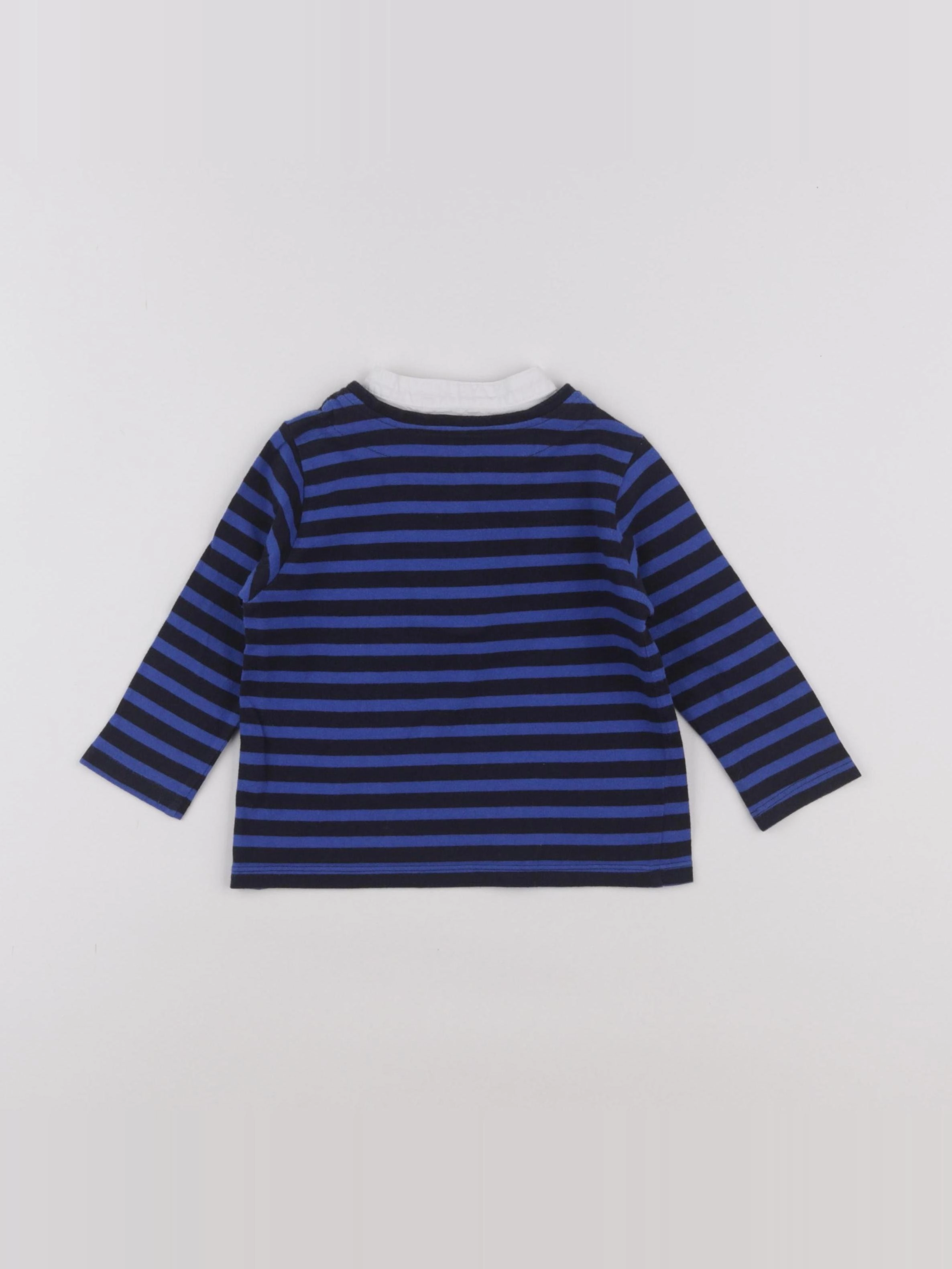 IKKS - tee-shirt bleu - 12 mois
