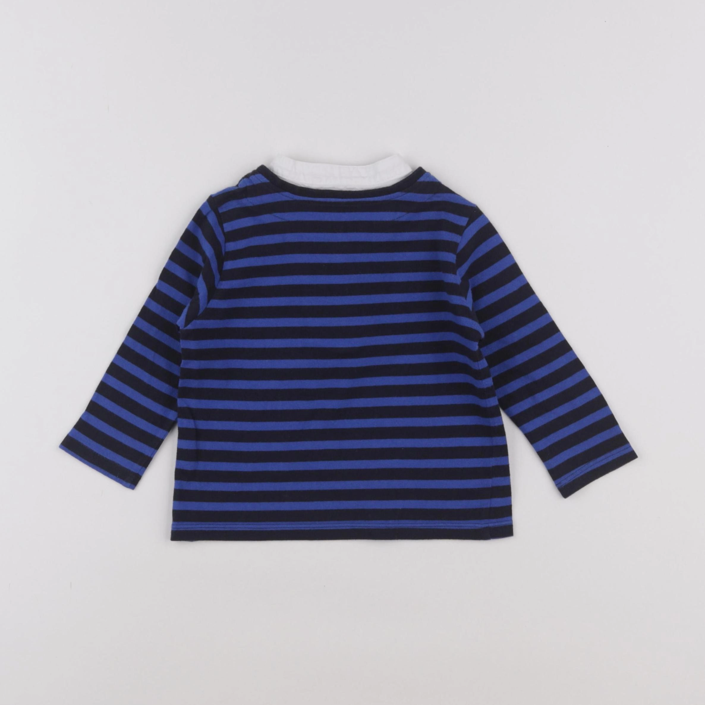 IKKS - tee-shirt bleu - 12 mois