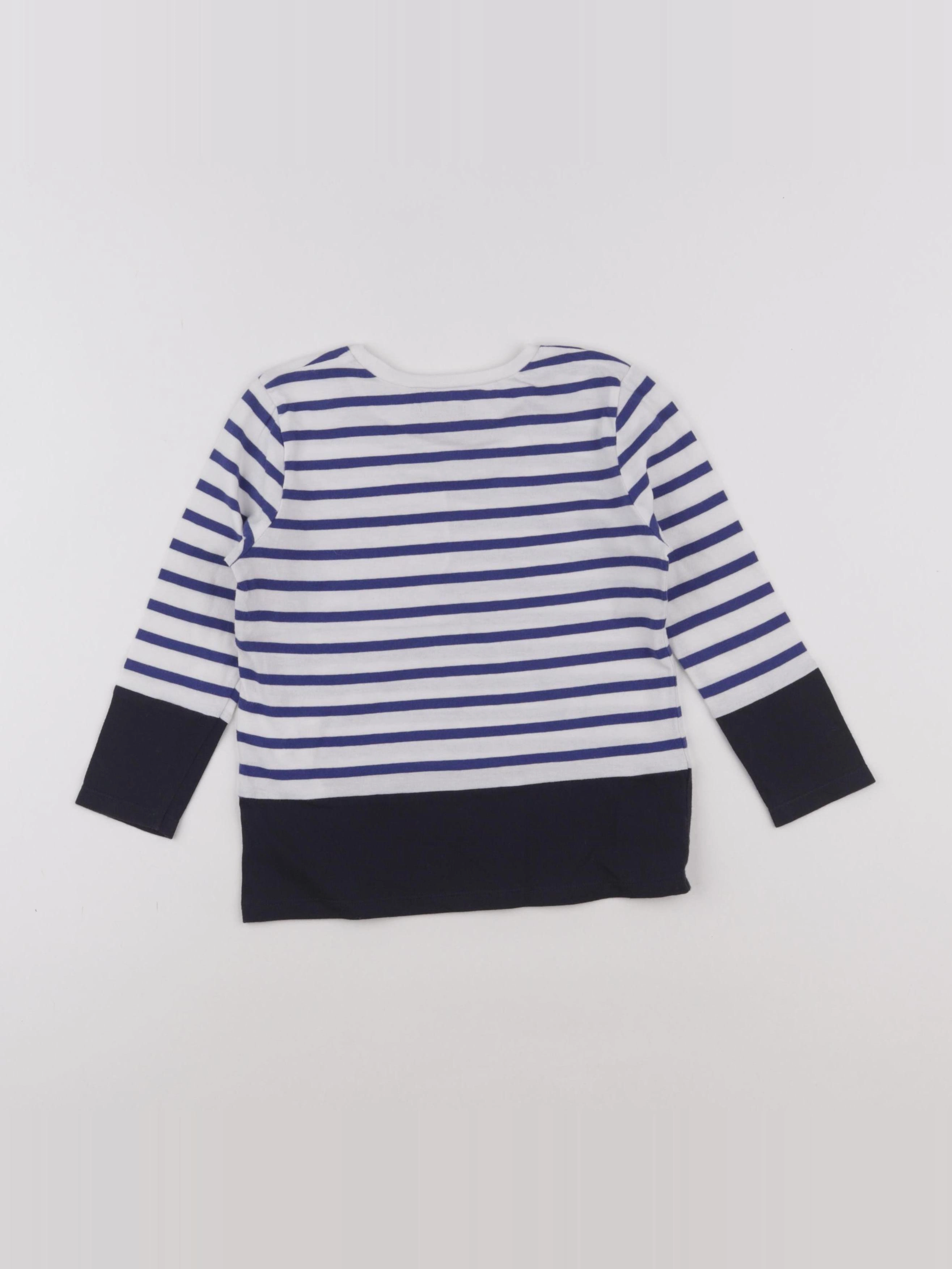 IKKS - tee-shirt blanc, bleu - 3 ans