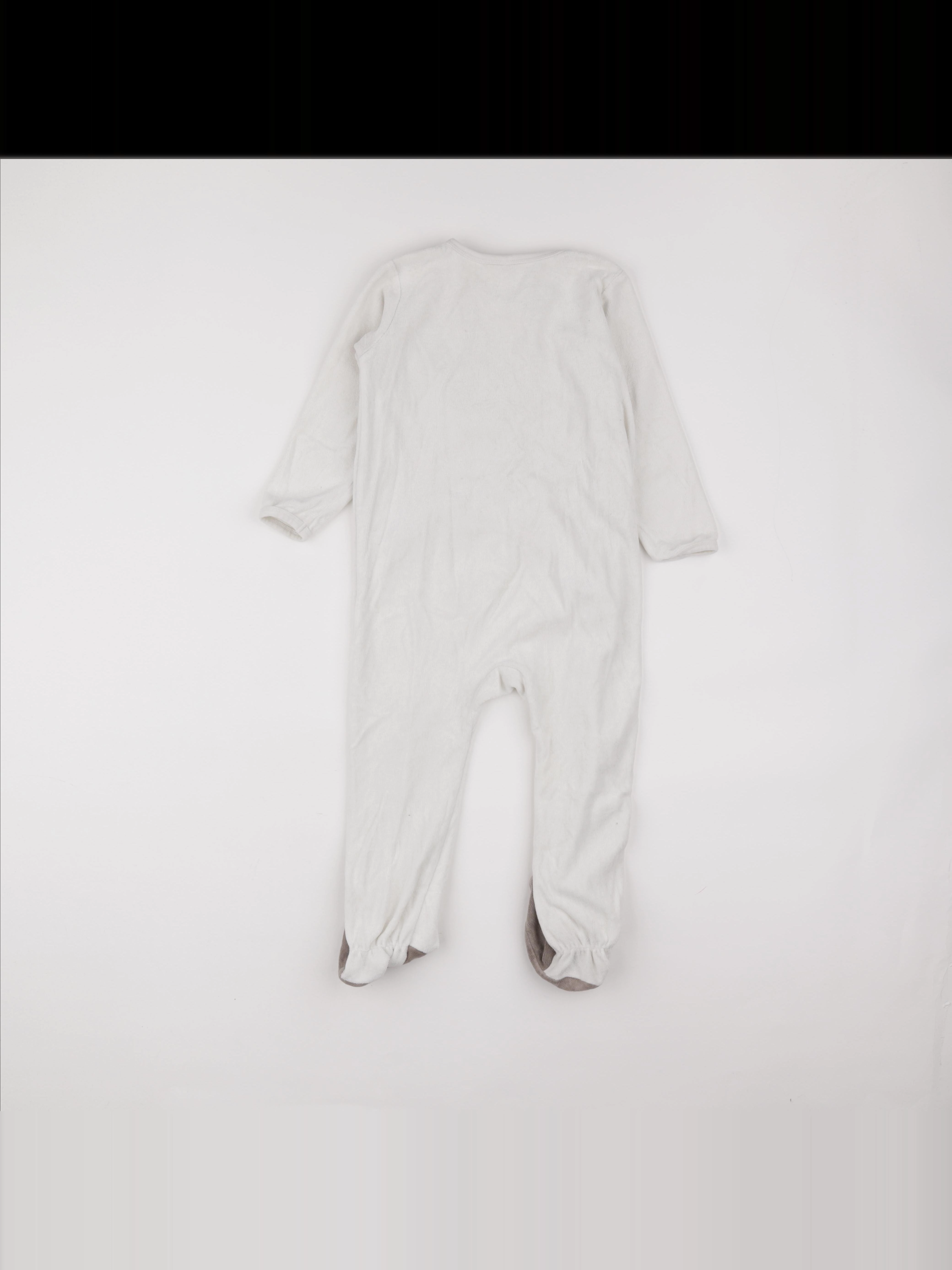 H&M - pyjama velours blanc - 2/3 ans
