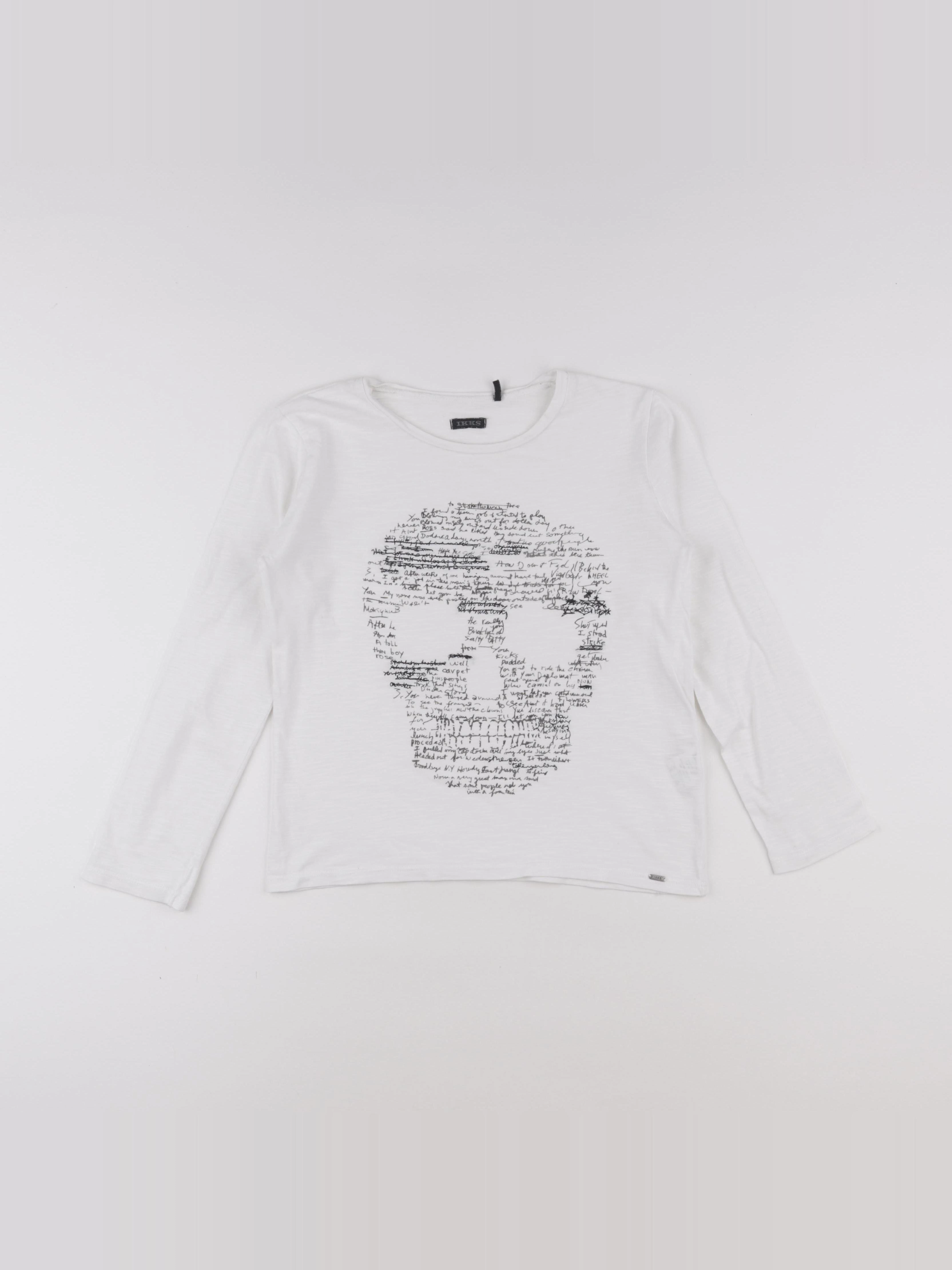 IKKS - tee-shirt blanc - 8 ans