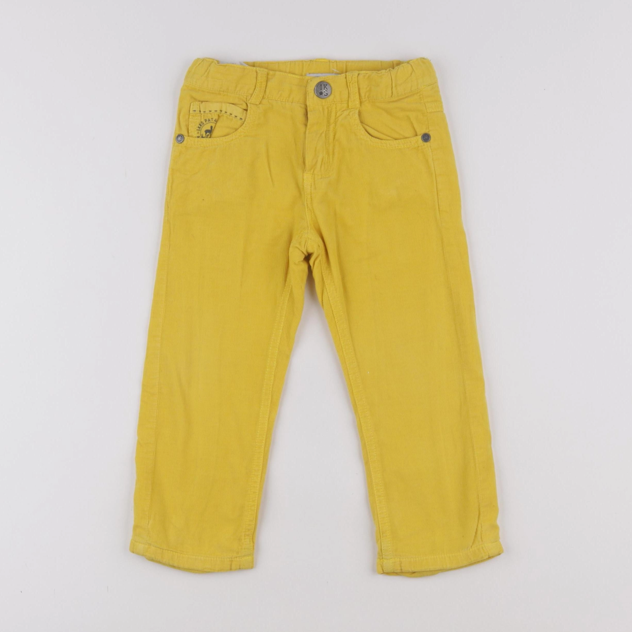 IKKS - pantalon doublé jaune - 2 ans