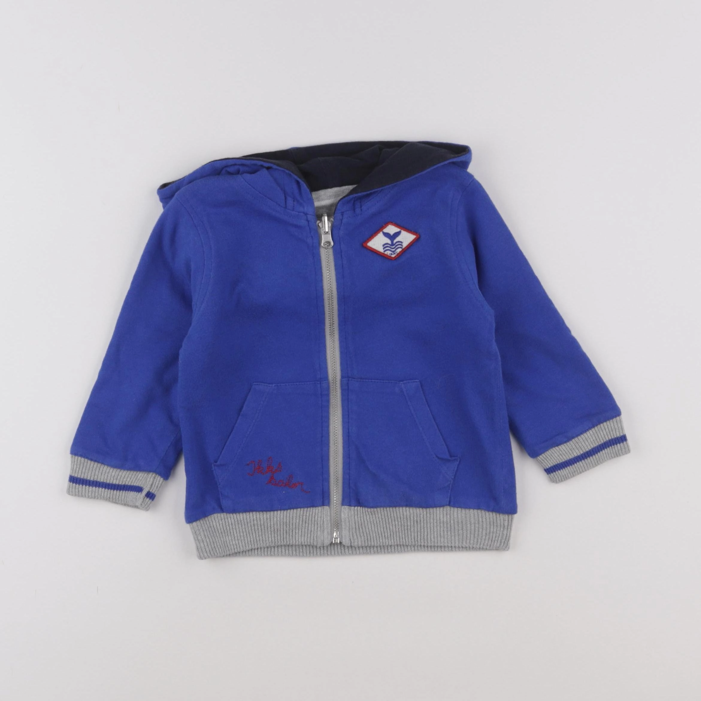 IKKS - sweat bleu - 18 mois