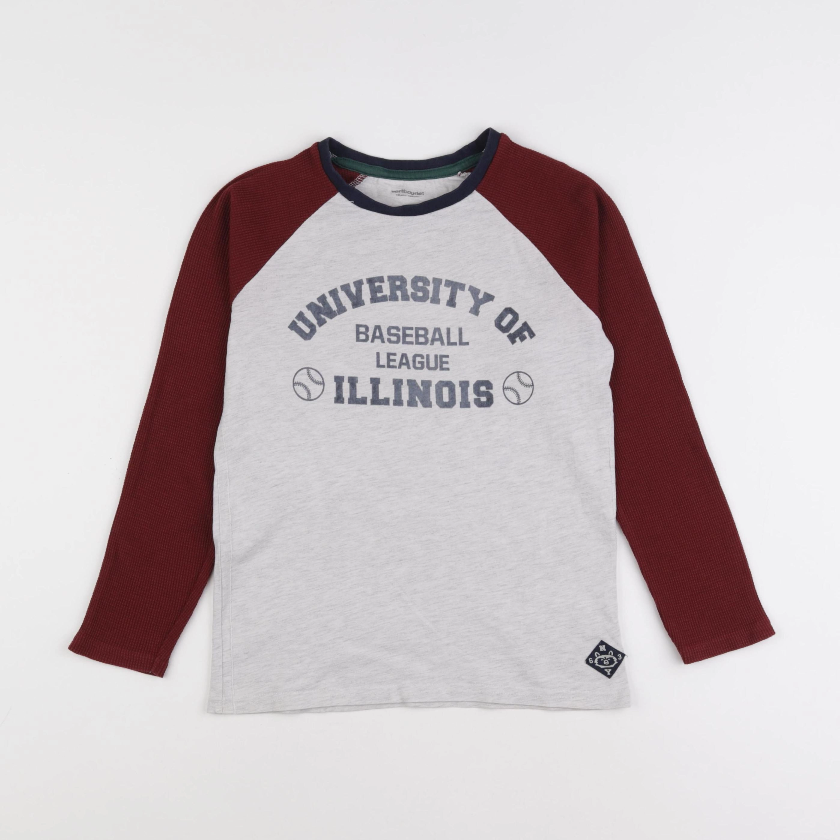 Vertbaudet - tee-shirt gris, rouge - 10 ans