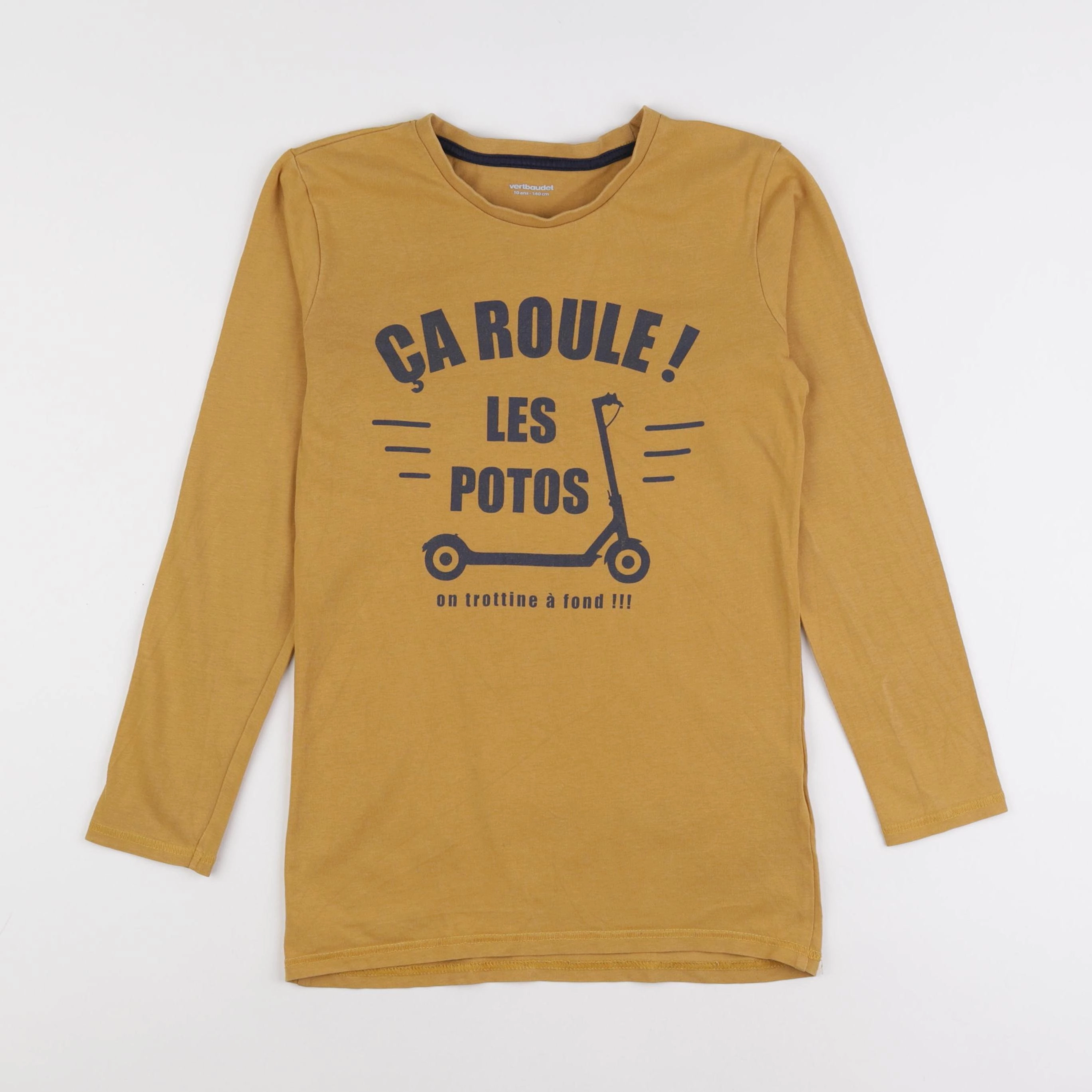 Vertbaudet - tee-shirt jaune - 10 ans