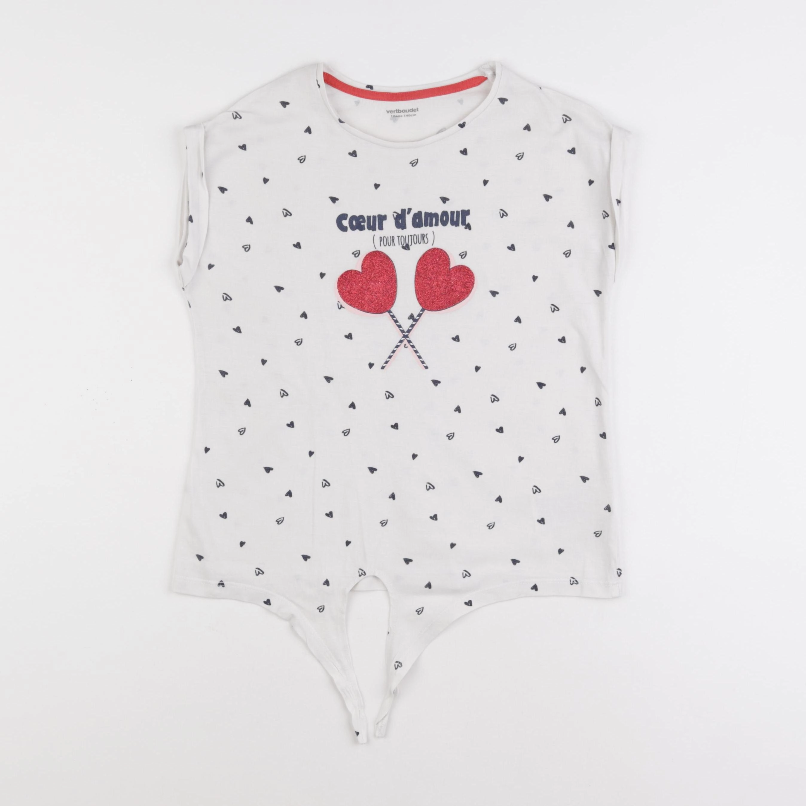 Vertbaudet - tee-shirt blanc - 10 ans