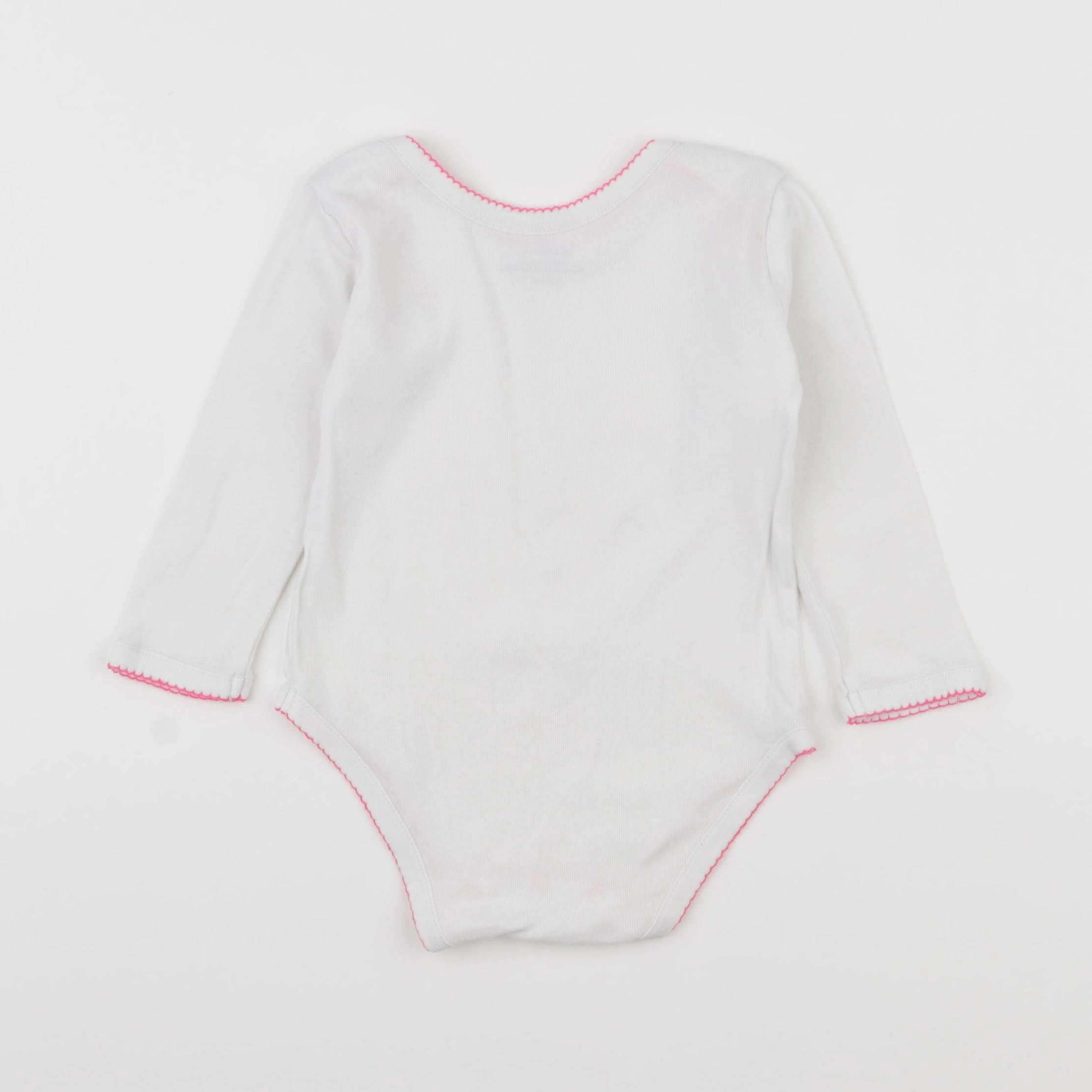 Boutchou - body blanc, rose - 24 mois