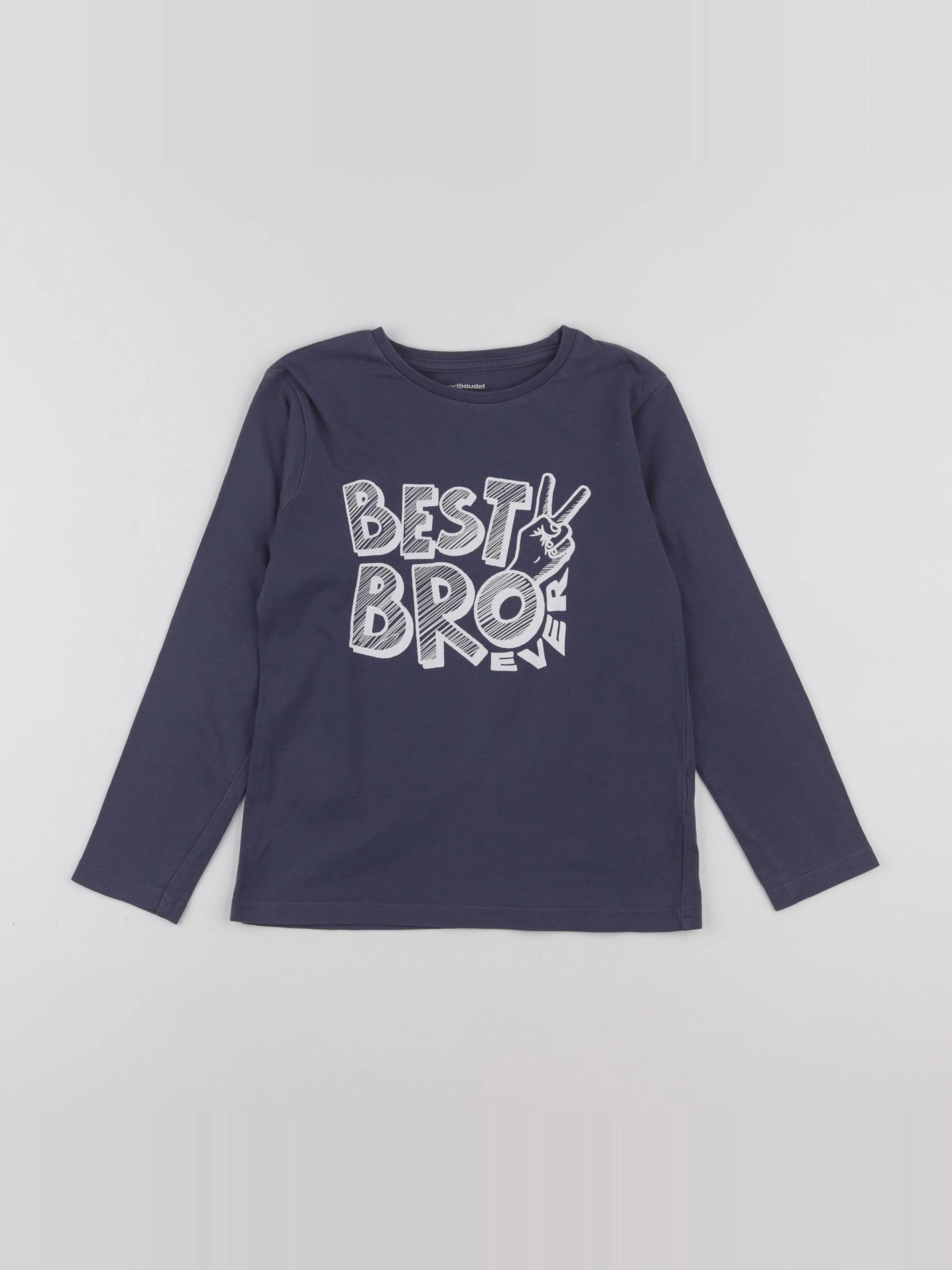 Vertbaudet - tee-shirt bleu - 8 ans