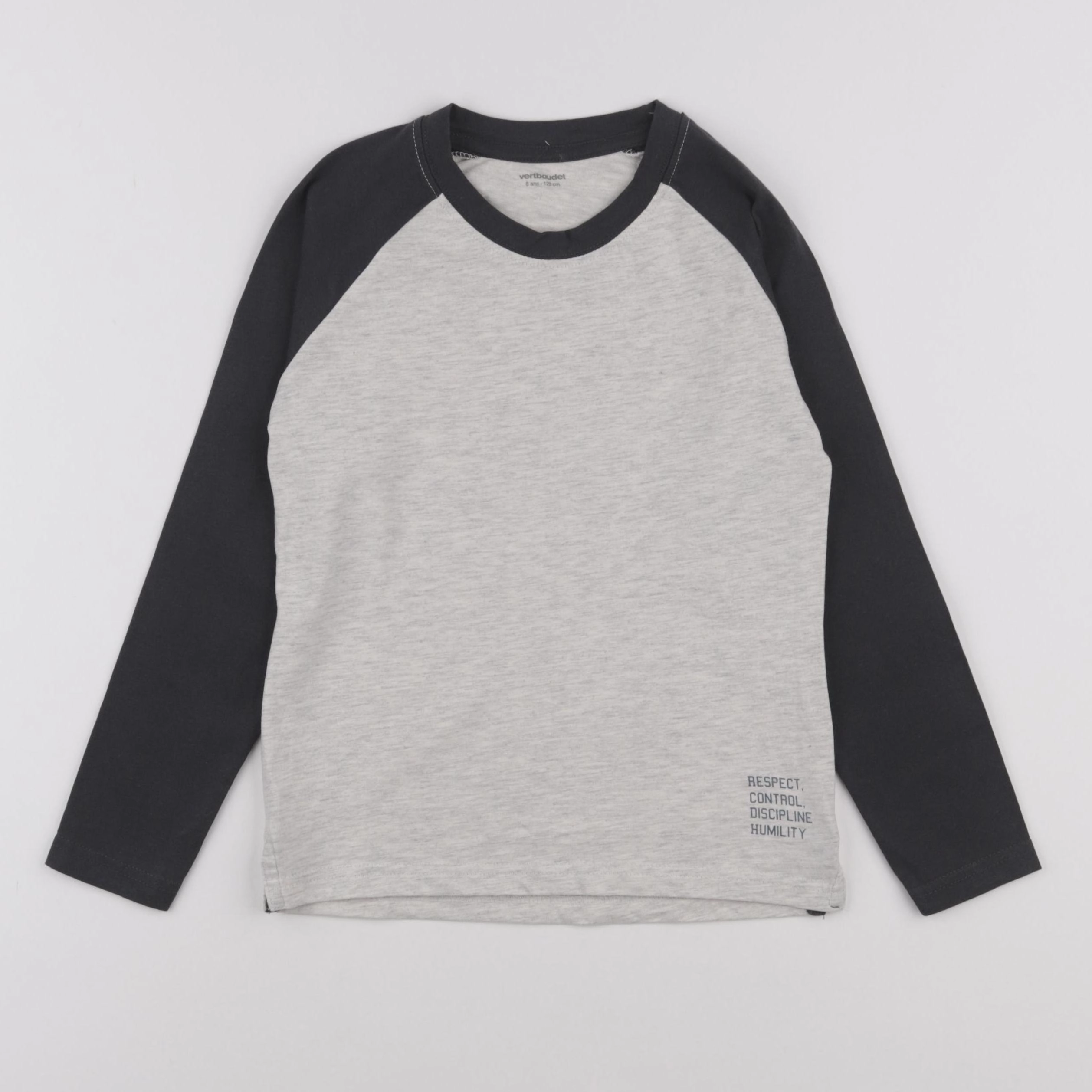 Vertbaudet - tee-shirt gris - 8 ans