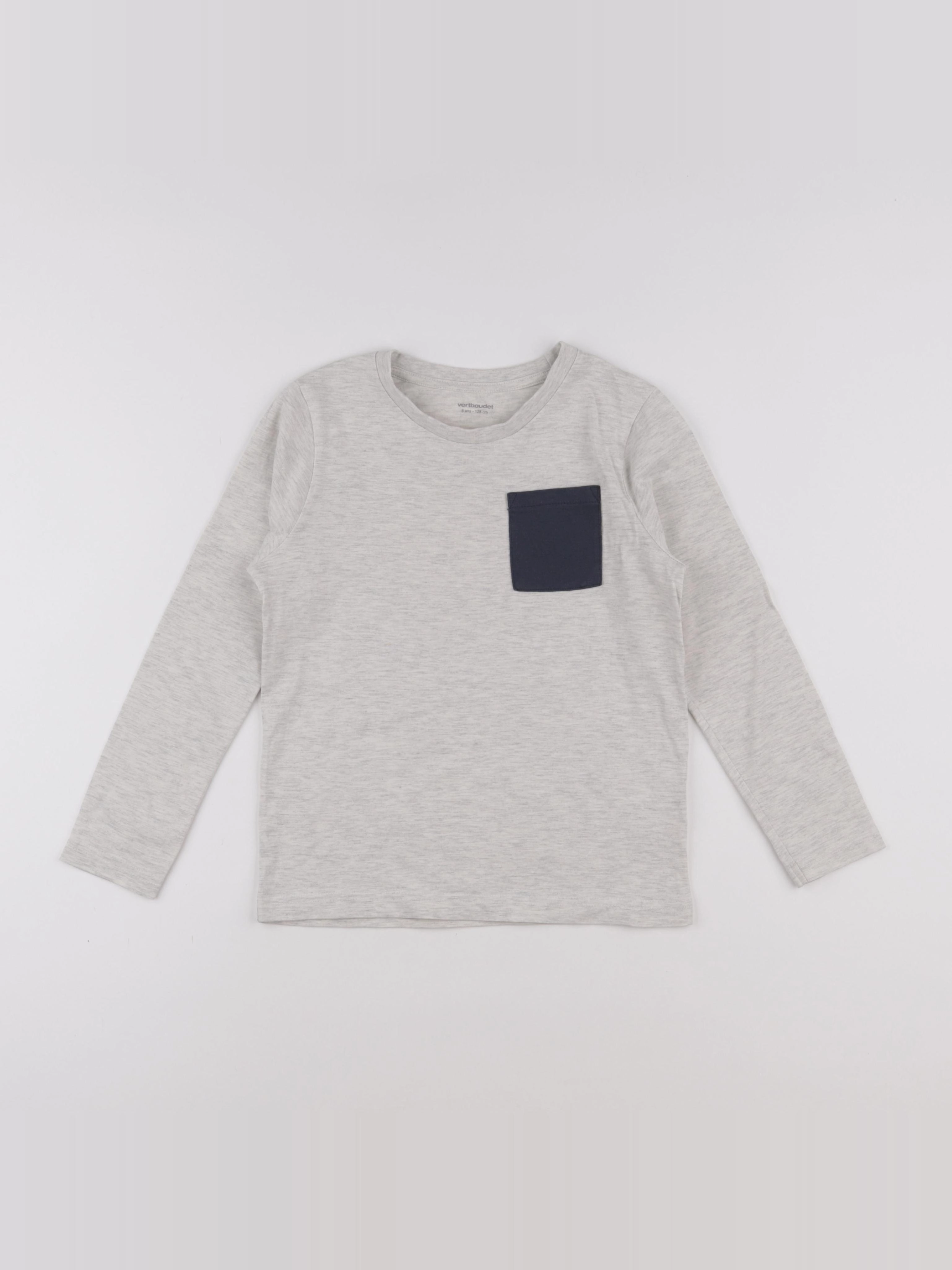 Vertbaudet - tee-shirt gris - 8 ans