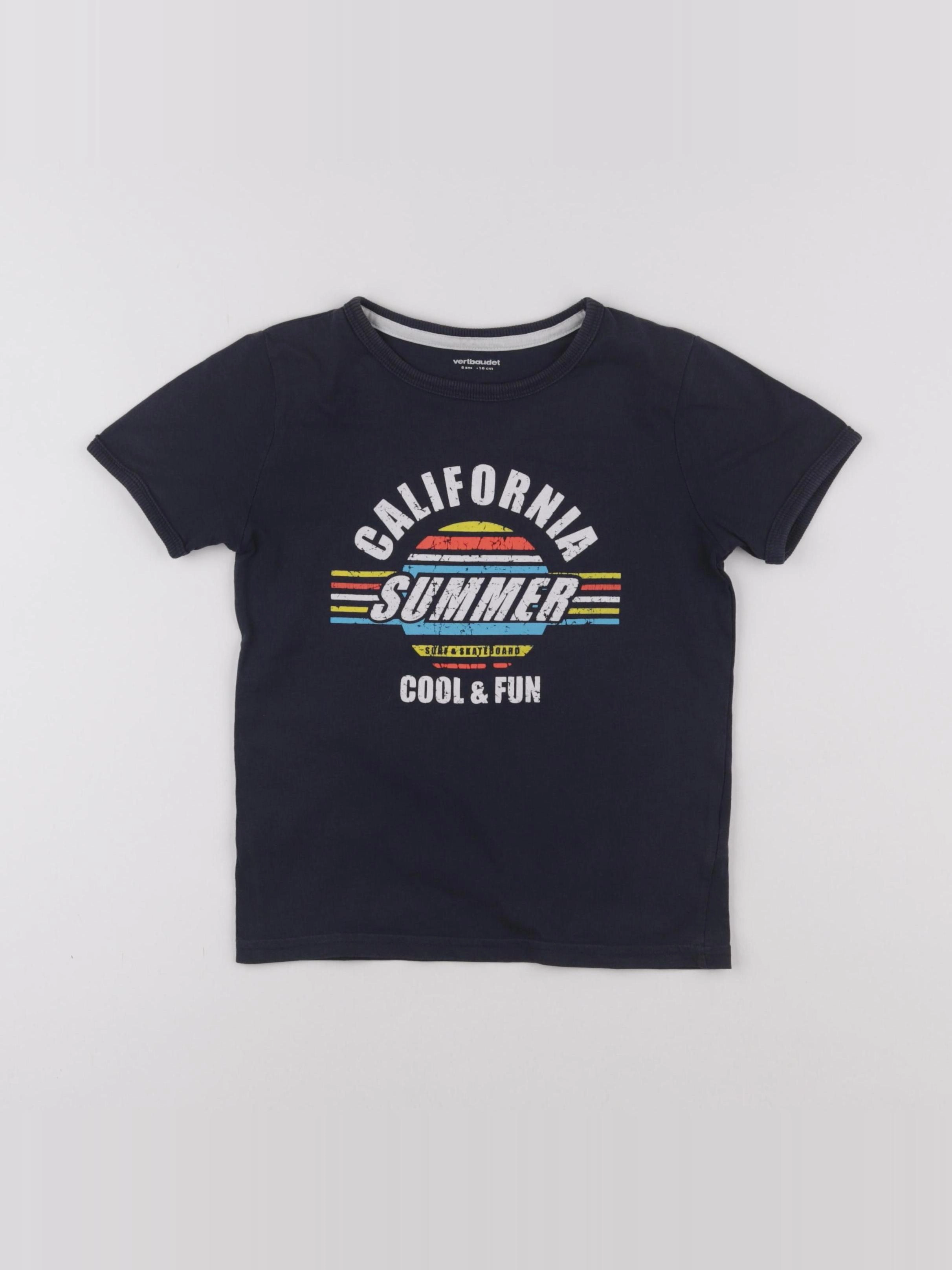 Vertbaudet - tee-shirt bleu - 6 ans
