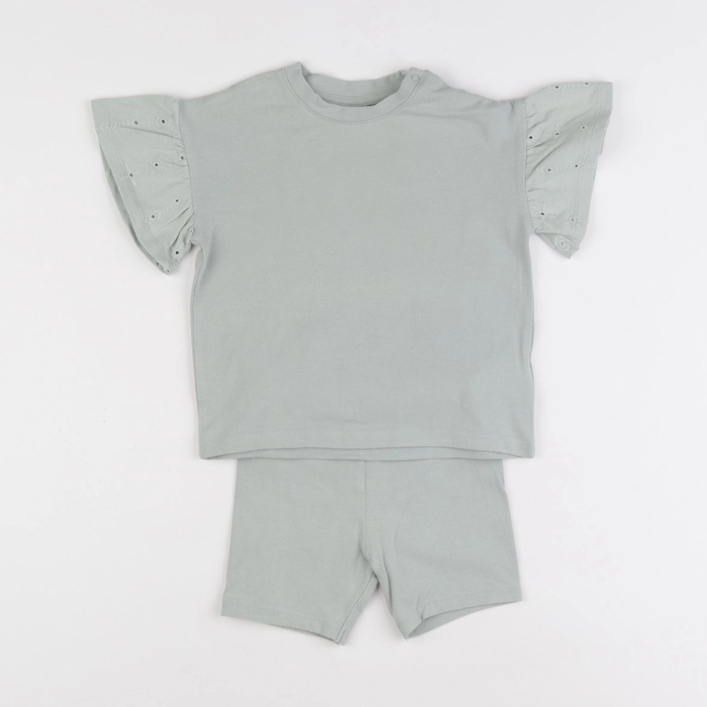 H&M - ensemble vert - 12/18 mois
