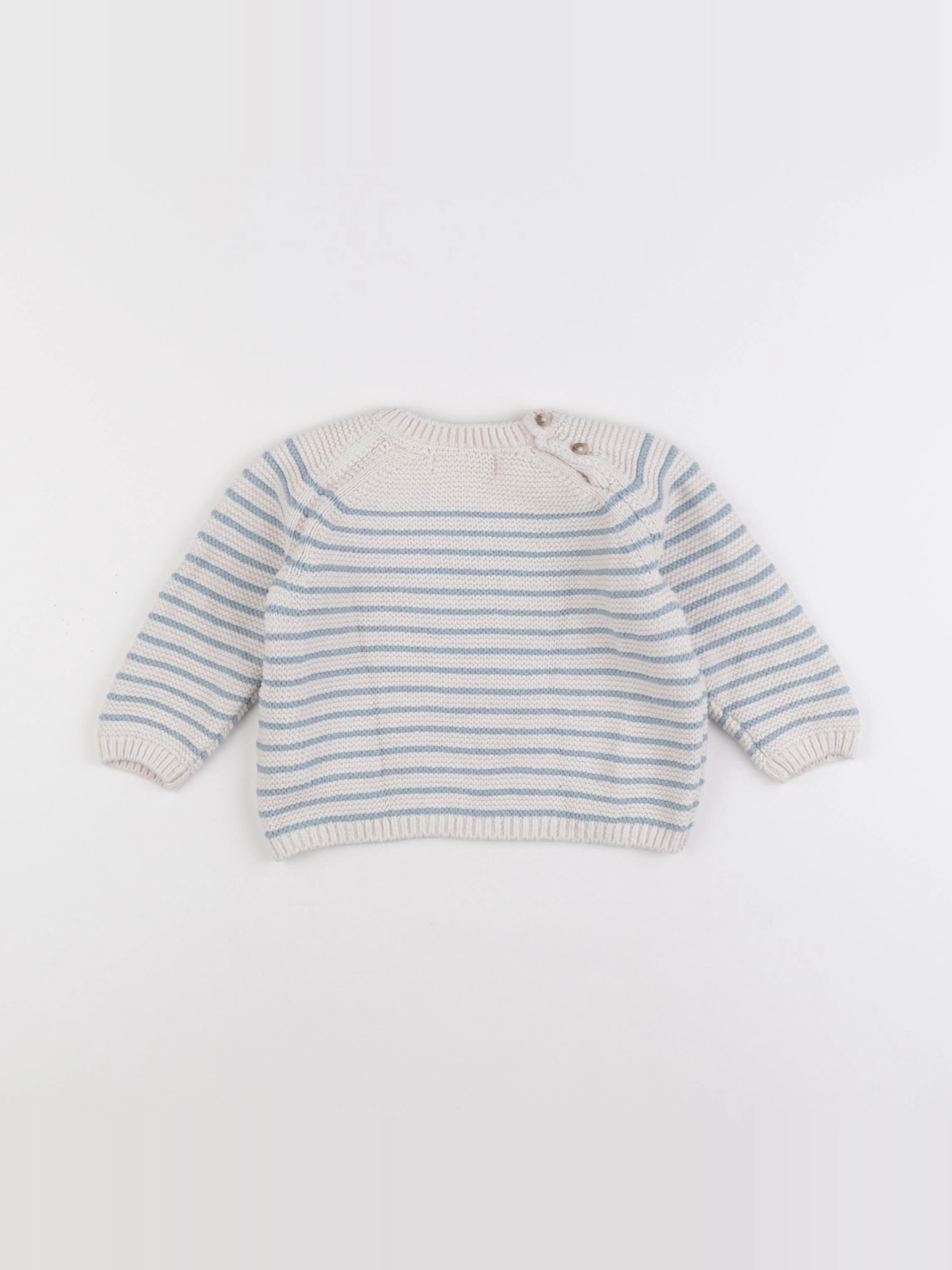 Zara - pull bleu - 6/9 mois