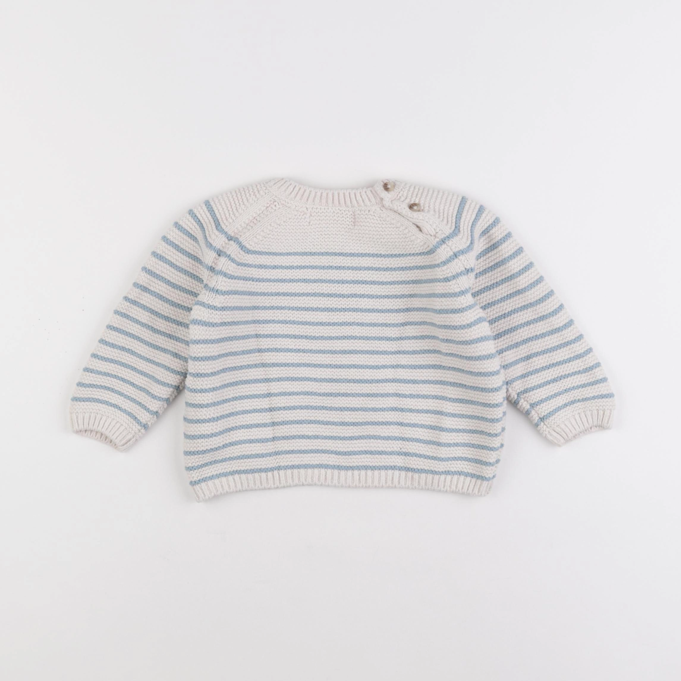 Zara - pull bleu - 6/9 mois