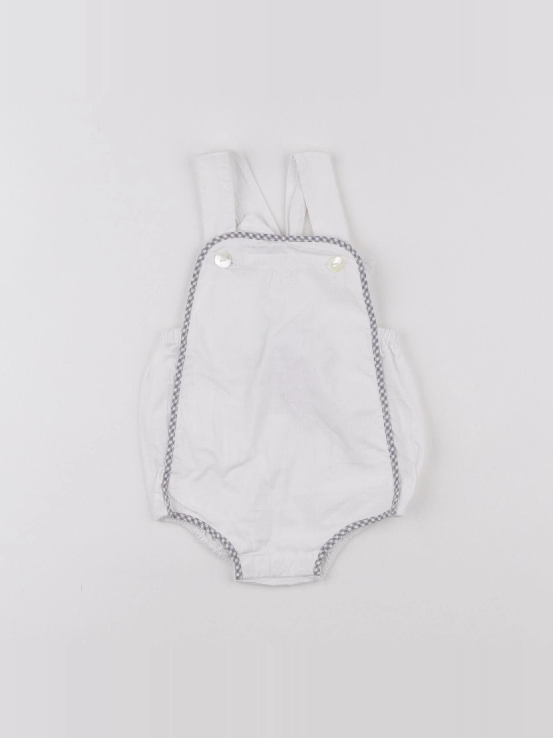 Jacadi - combinaison blanc, gris - 6 mois