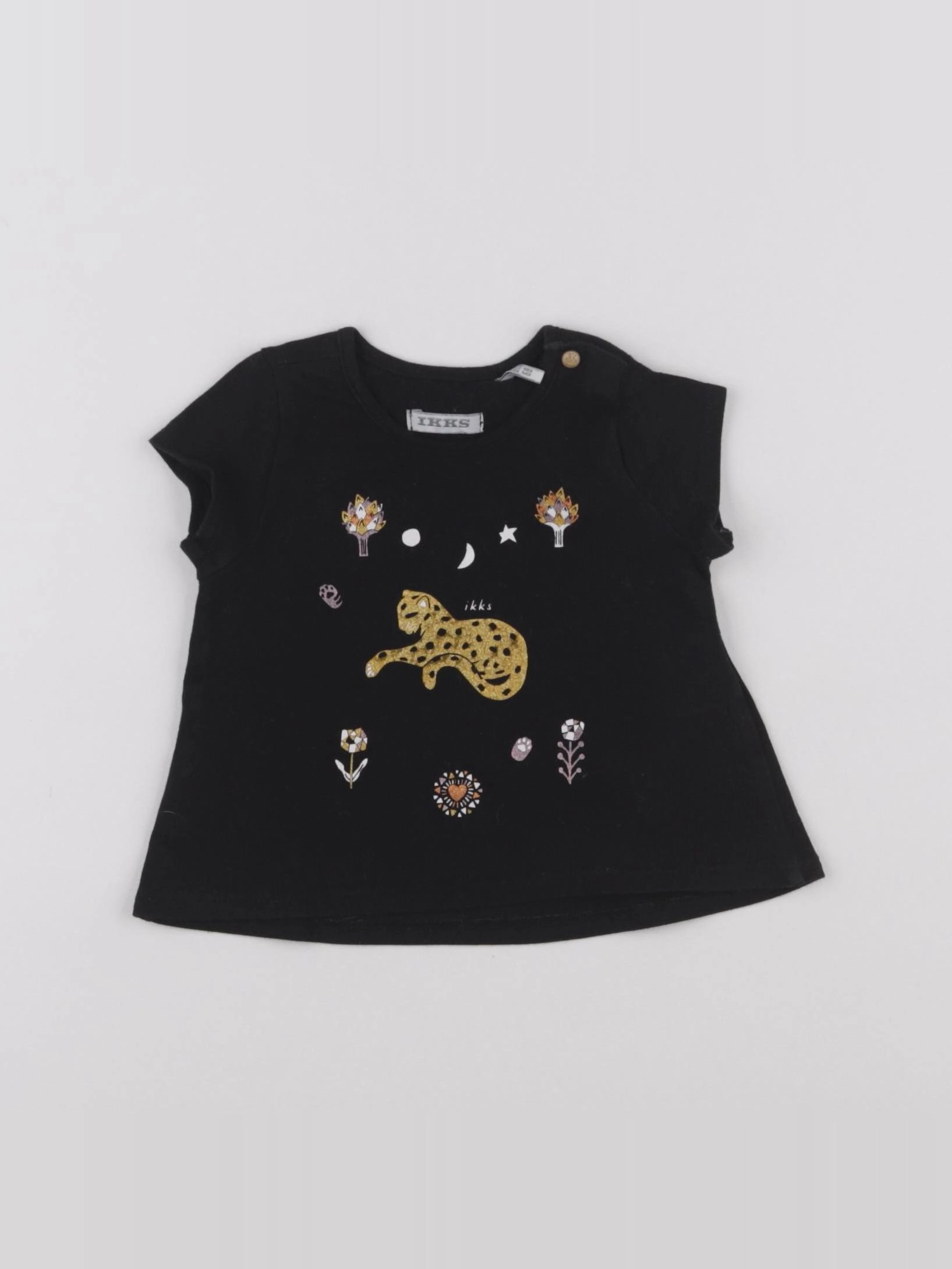 IKKS - tee-shirt noir, or - 6 mois