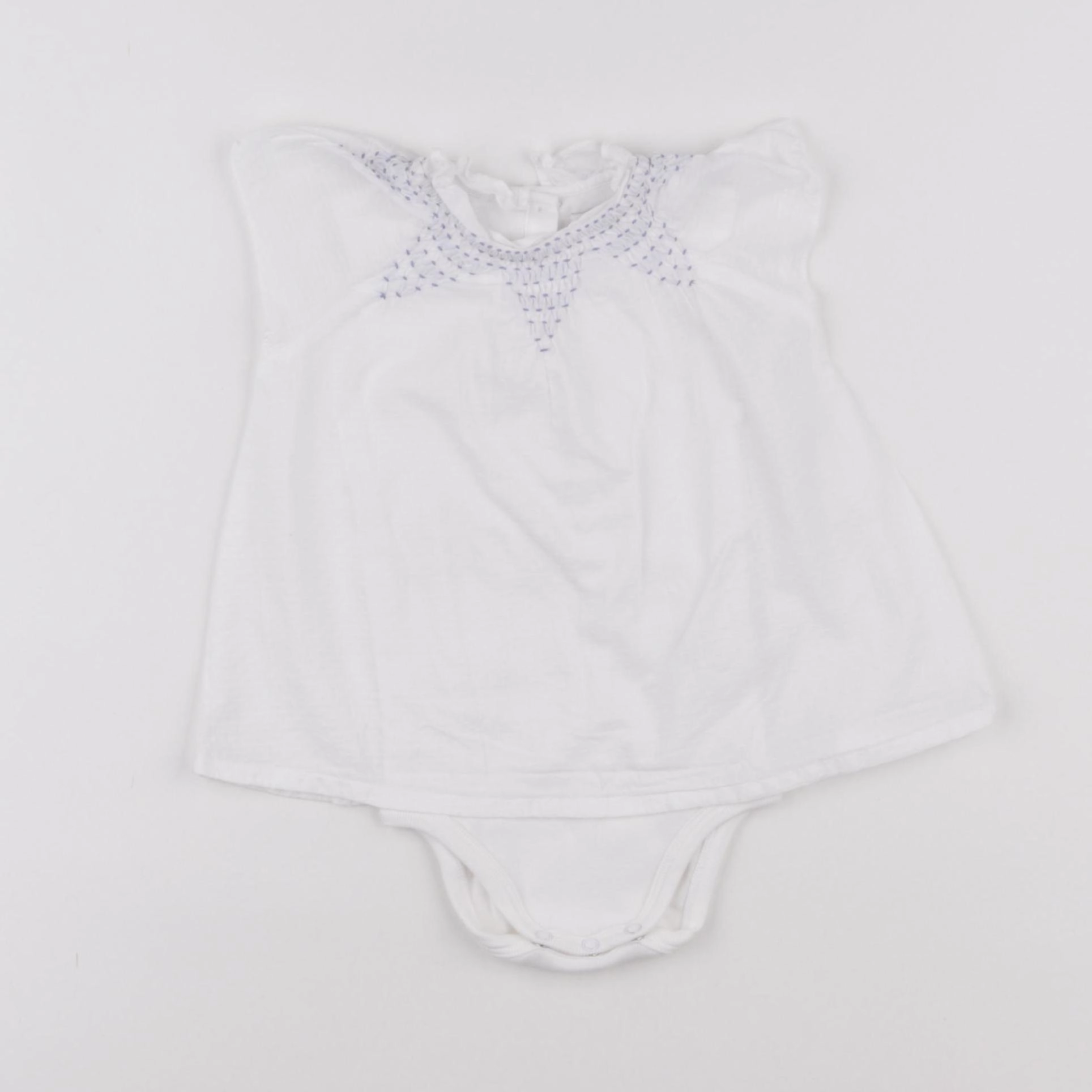 Cyrillus - body blouse blanc - 6 mois
