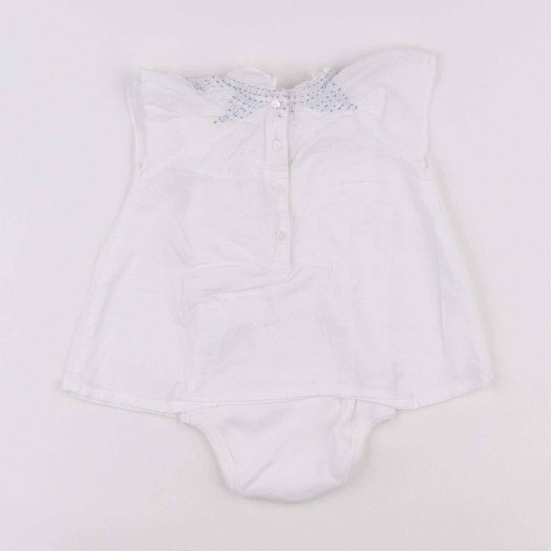 Cyrillus - body blouse blanc - 6 mois