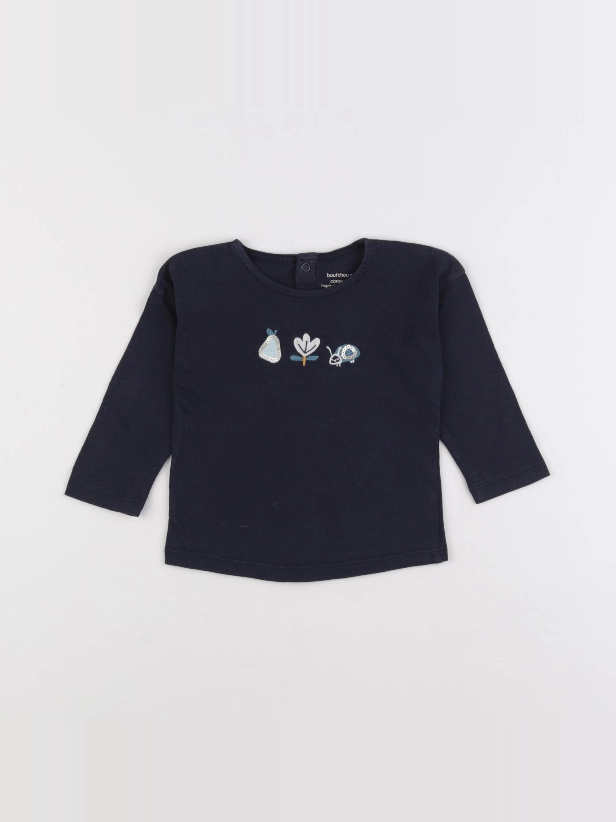Boutchou - tee-shirt bleu - 9 mois