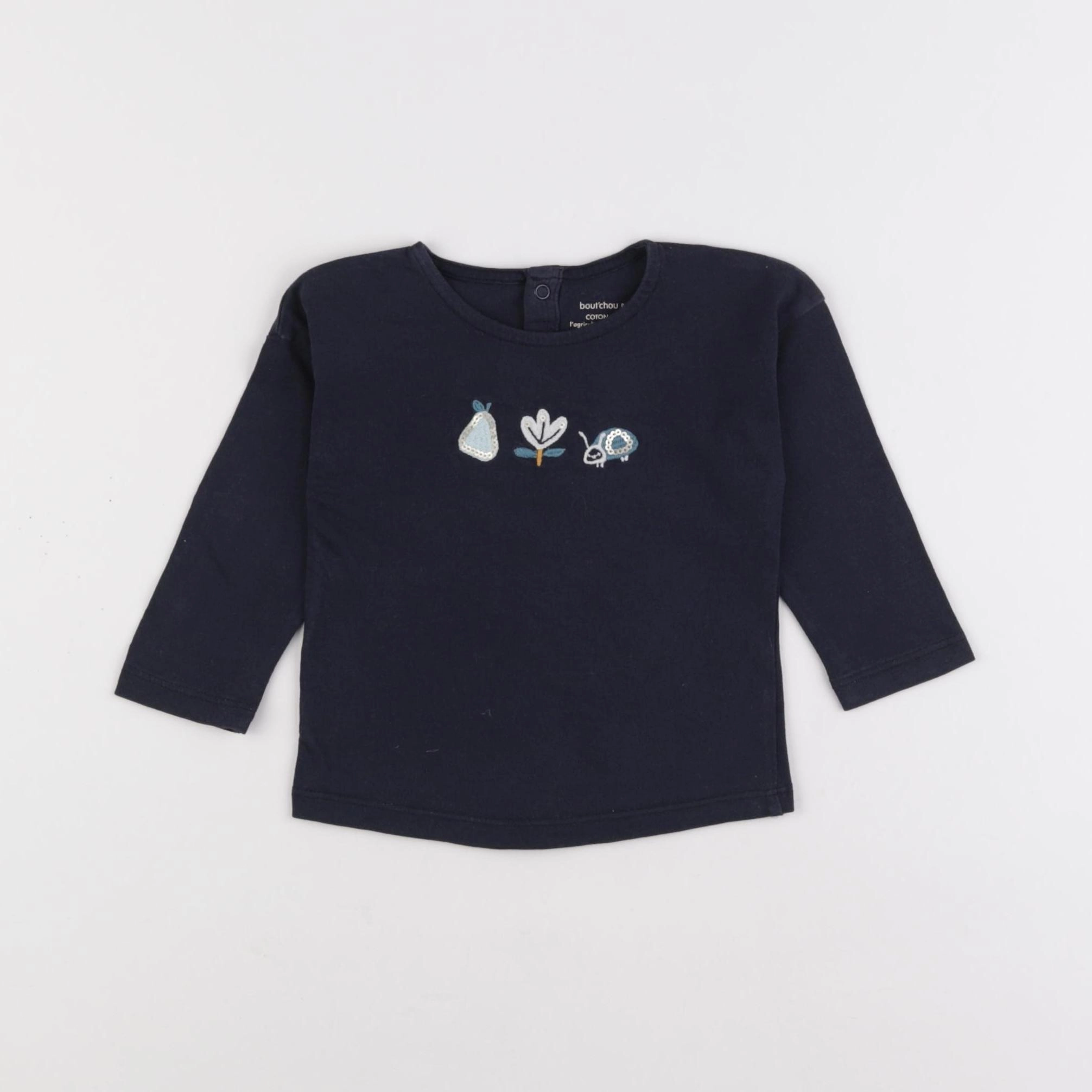 Boutchou - tee-shirt bleu - 9 mois
