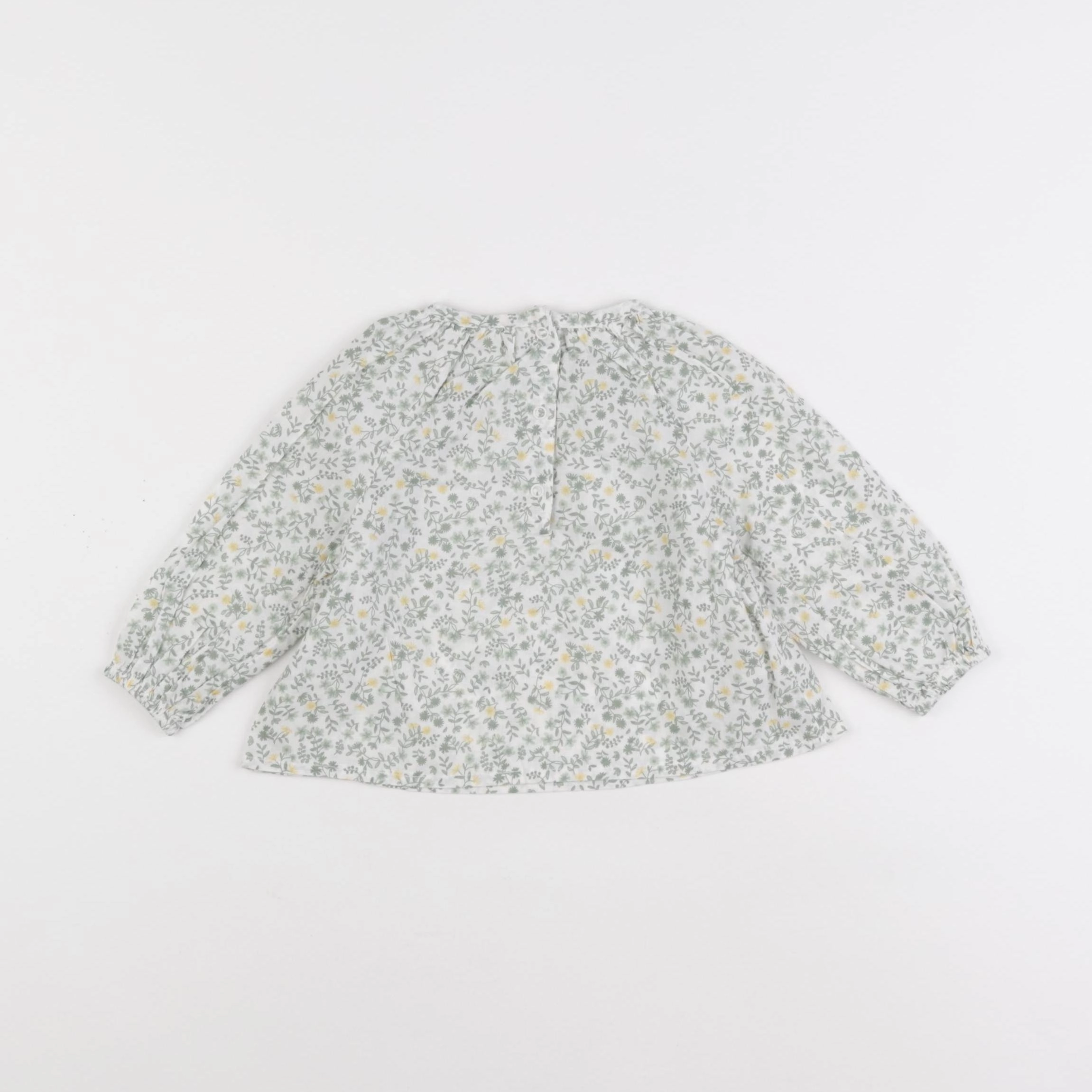 Tape à l'oeil - blouse blanc, vert - 6 mois