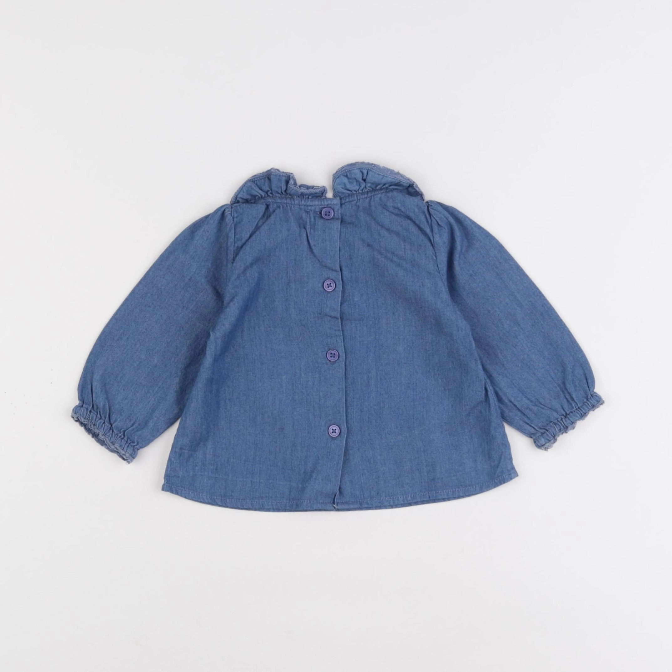 Louis Louise - blouse bleu - 6 mois