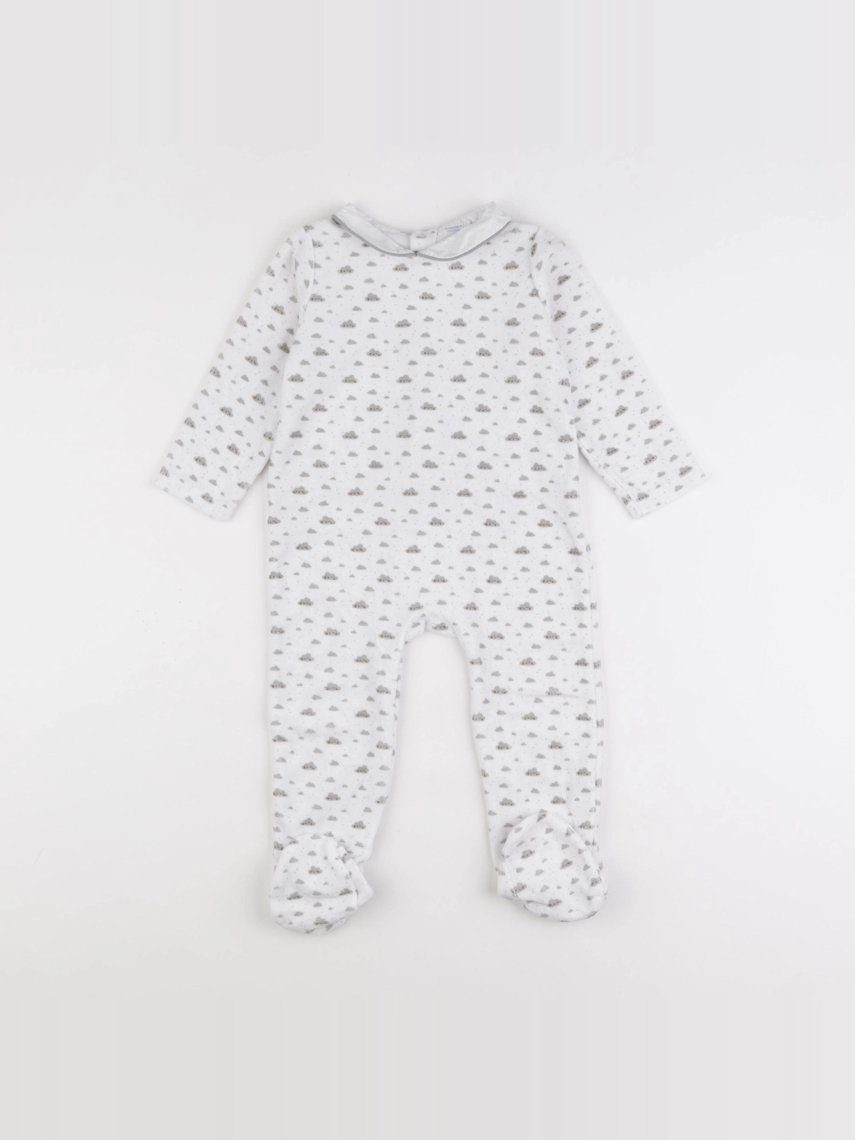 Boutchou - pyjama velours blanc - 18 mois