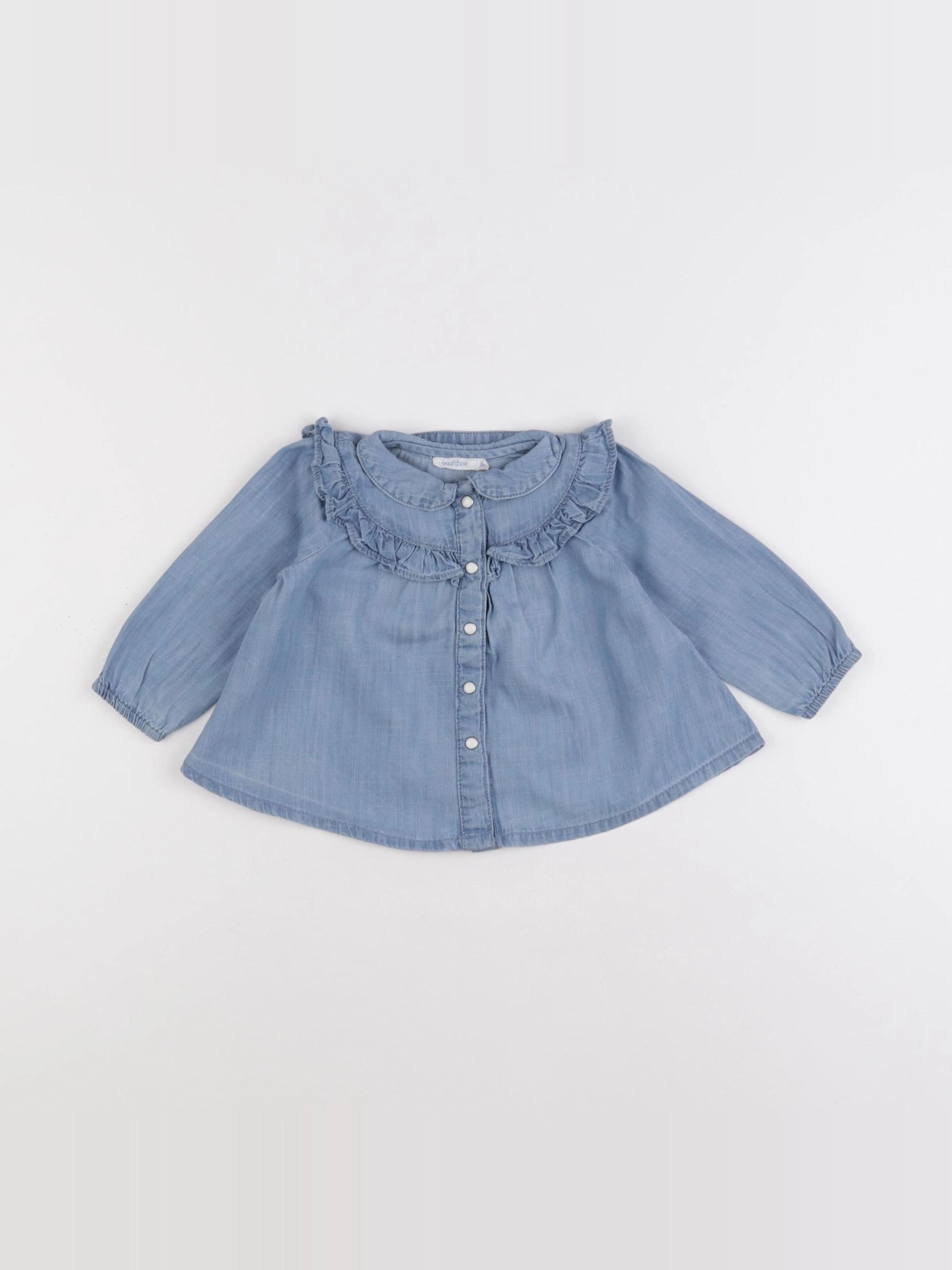 Boutchou - blouse bleu - 6 mois